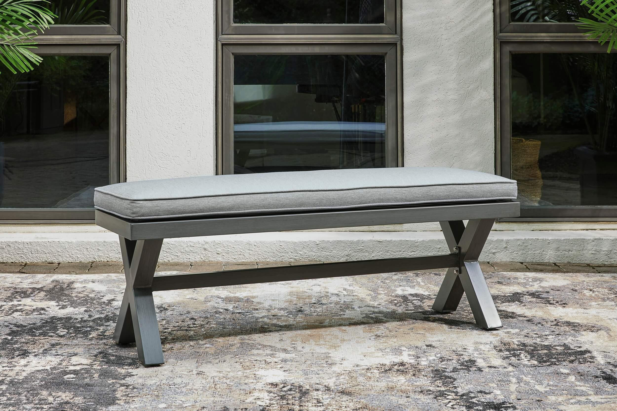 Elite Park Outdoor Nuvella Fabric Bench