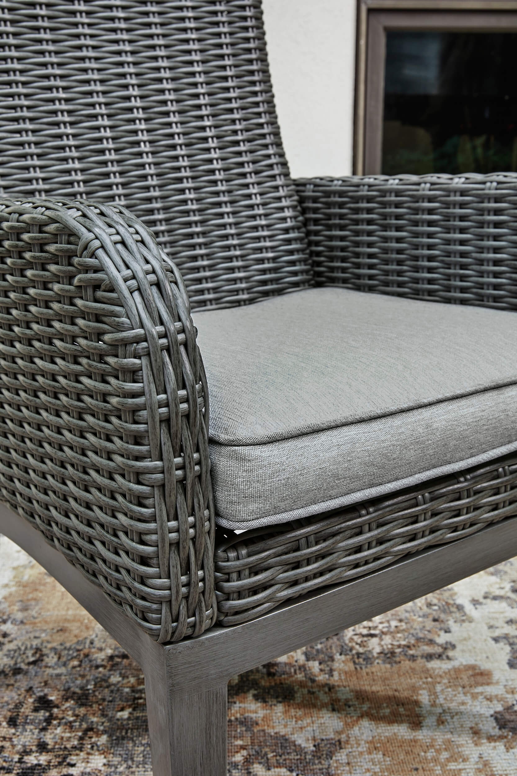 Elite Park Outdoor Nuvella Fabric/Resin Wicker Dining Set