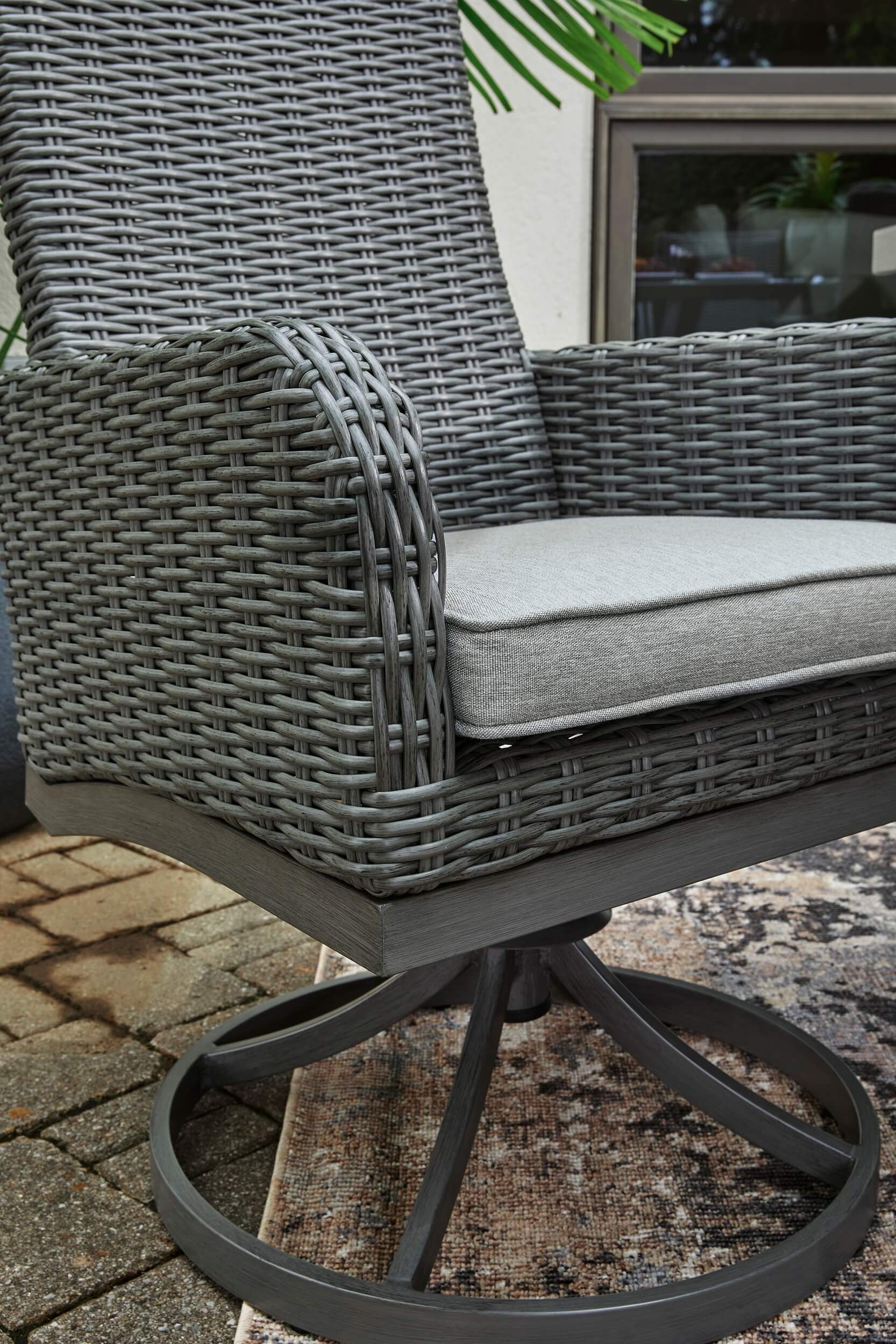 Elite Park Outdoor Nuvella Fabric/Resin Wicker Dining Set