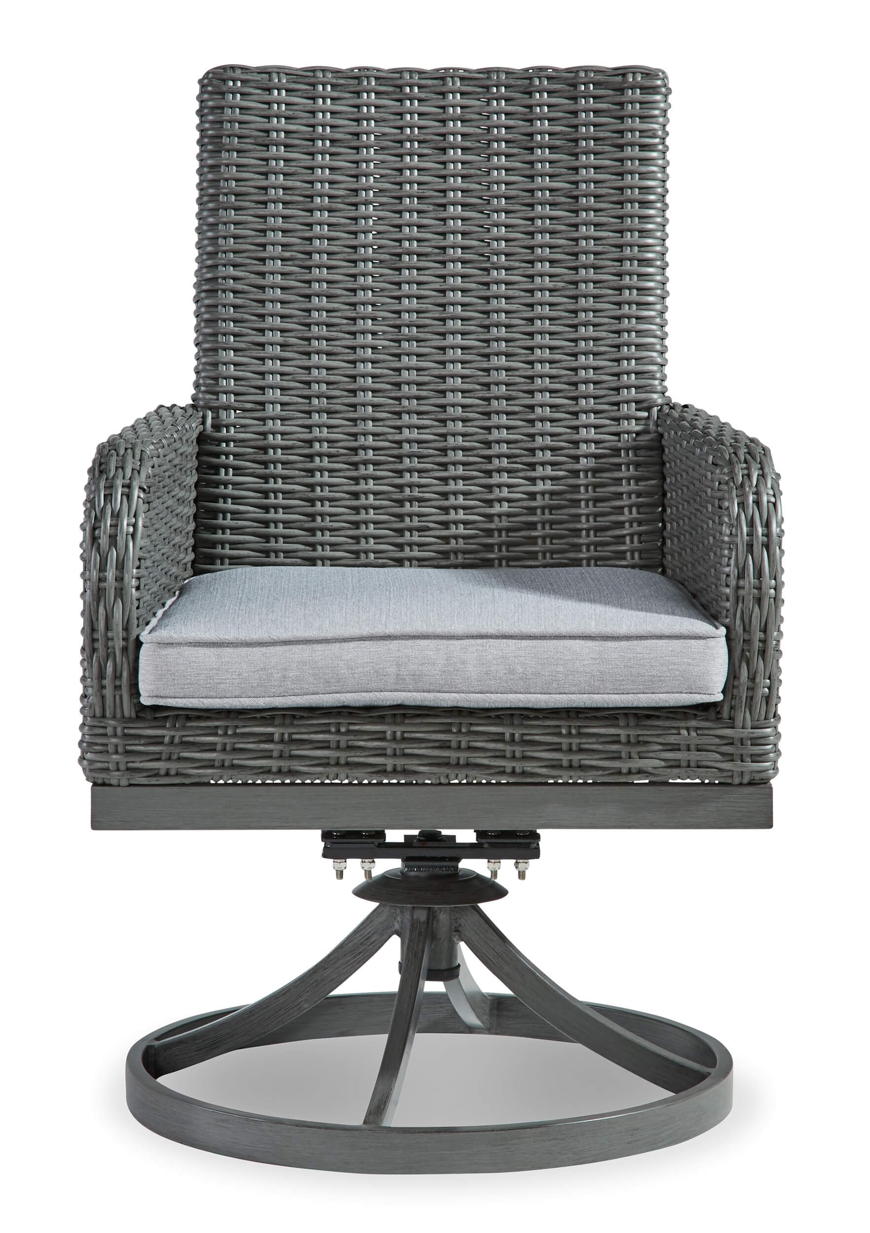 Elite Park Outdoor Nuvella Fabric/Resin Wicker Swivel Chair, Set of 2