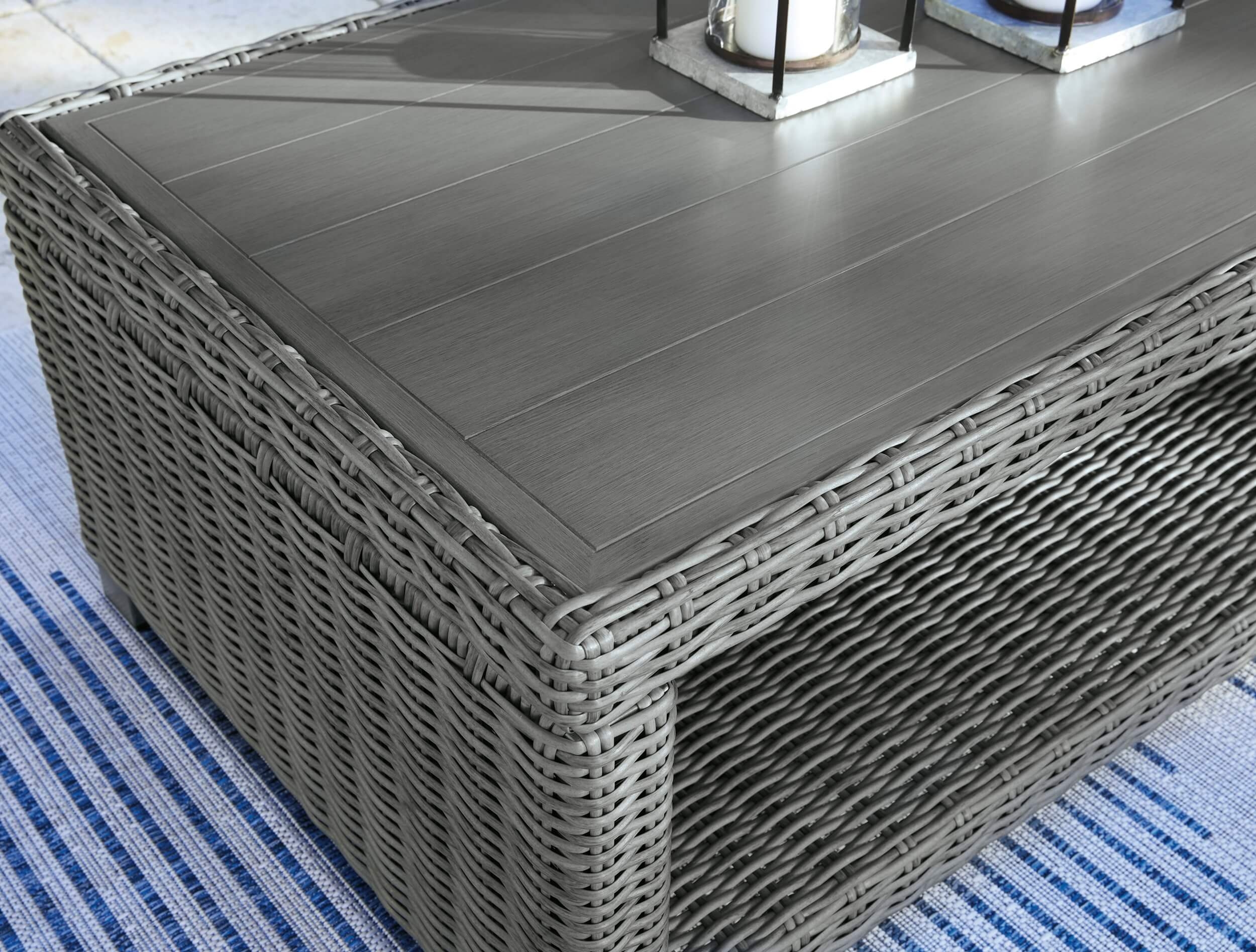 Elite Park Outdoor Resin Wicker Rectangular CoffeeTable