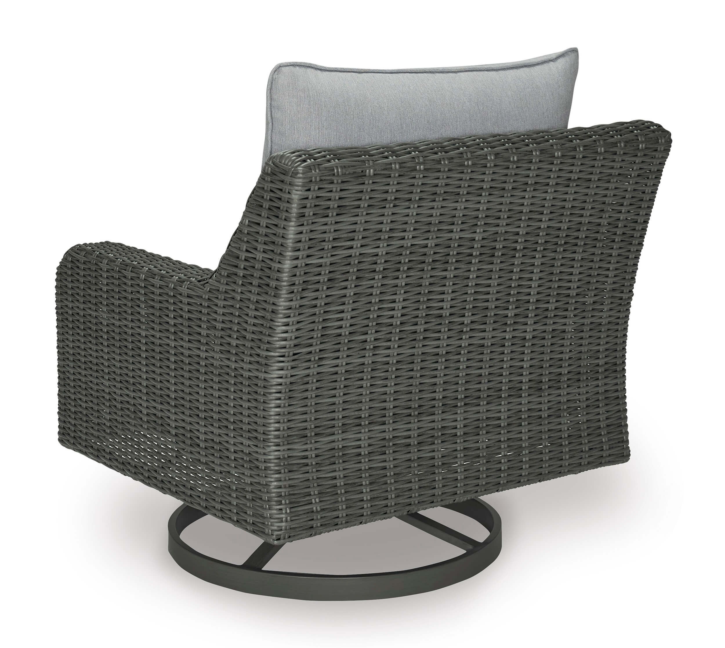 Elite Park Outdoor Nuvella Fabric/Resin Wicker Set w/Pillows