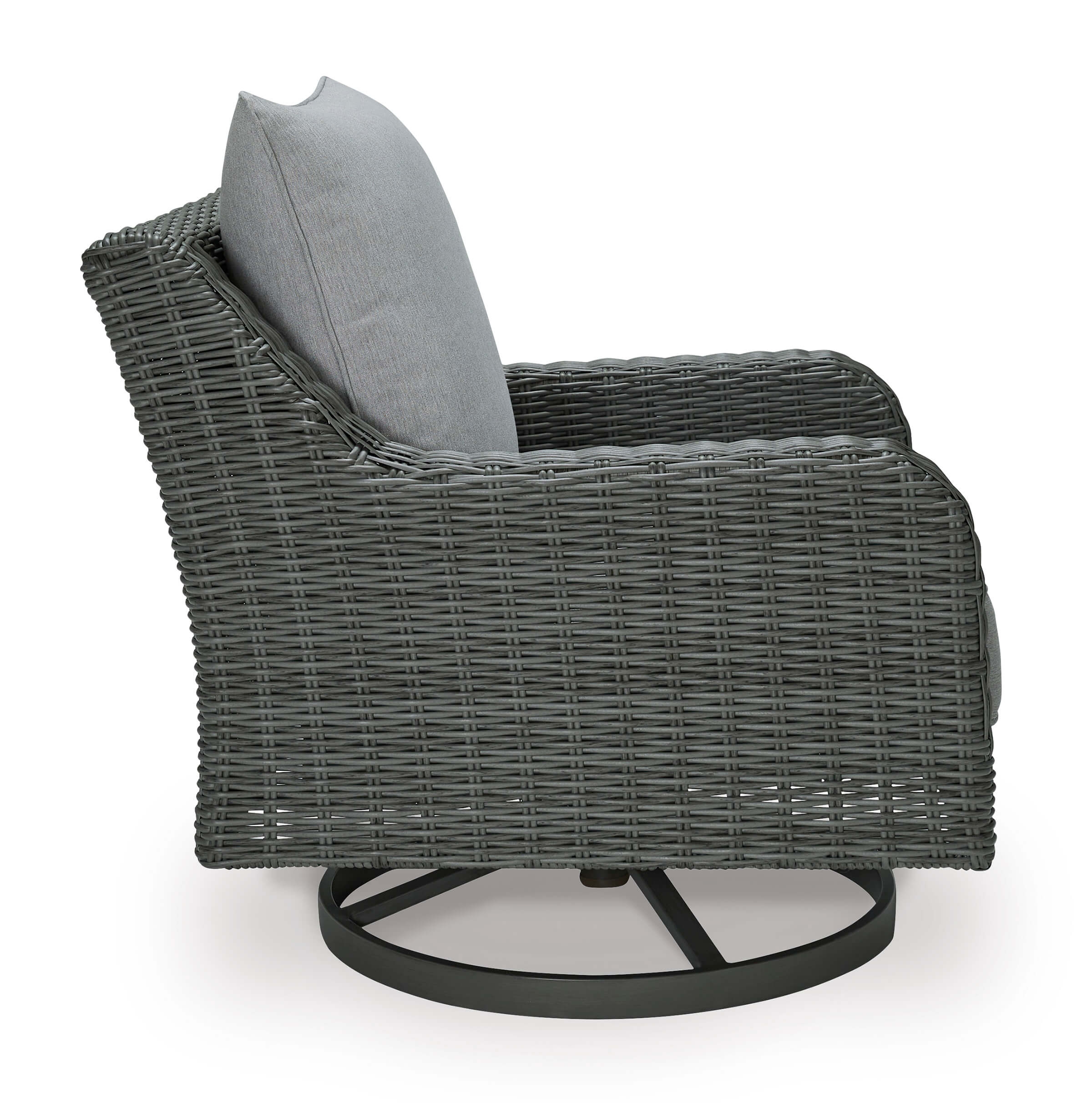 Elite Park Outdoor Nuvella Fabric/Resin Wicker Set w/Pillows
