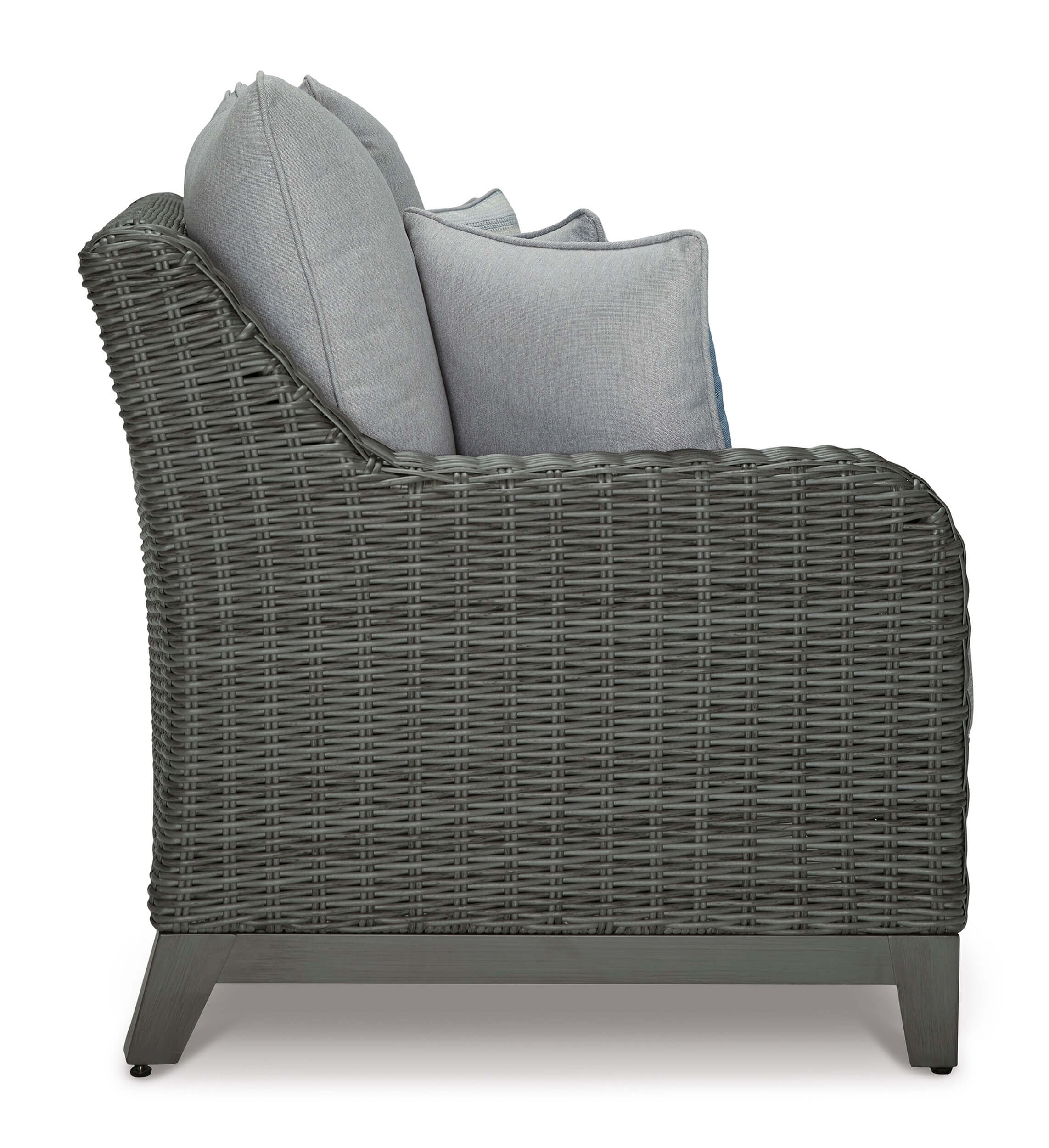 Elite Park Outdoor Nuvella Fabric/Resin Wicker Set w/Pillows