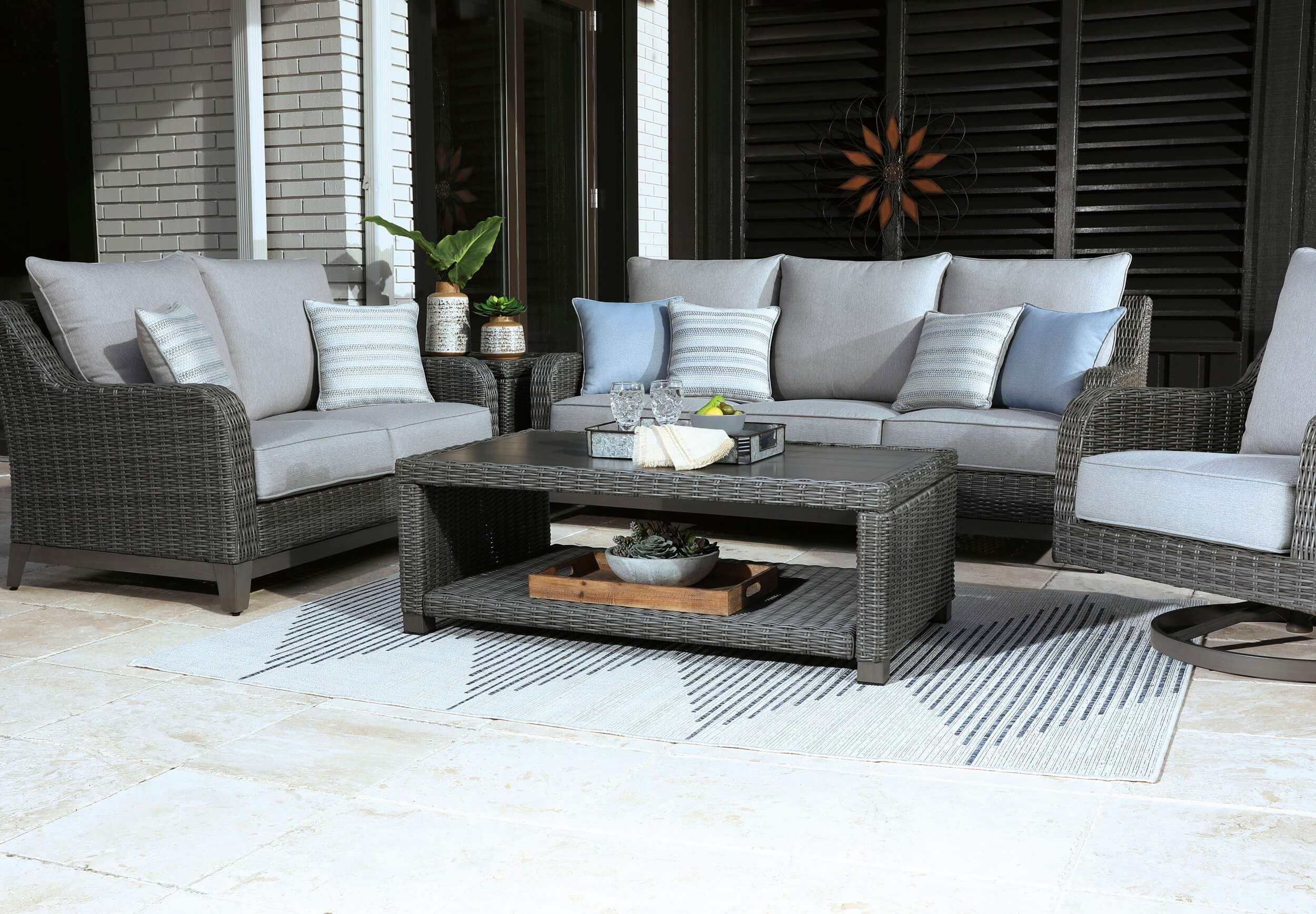 Elite Park Outdoor Resin Wicker Rectangular CoffeeTable
