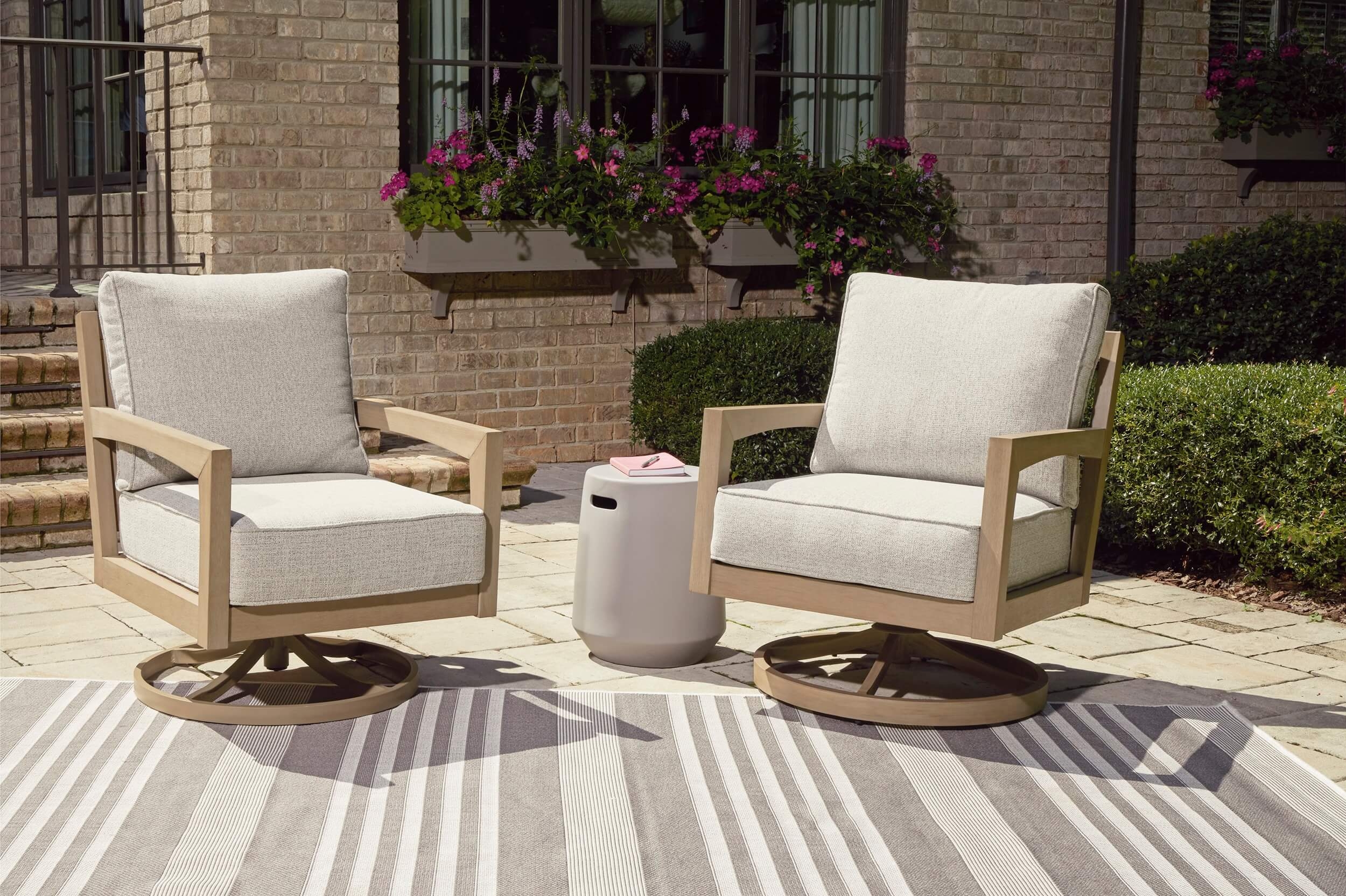 Hallow Creek Nuvella Fabric Outdoor Set