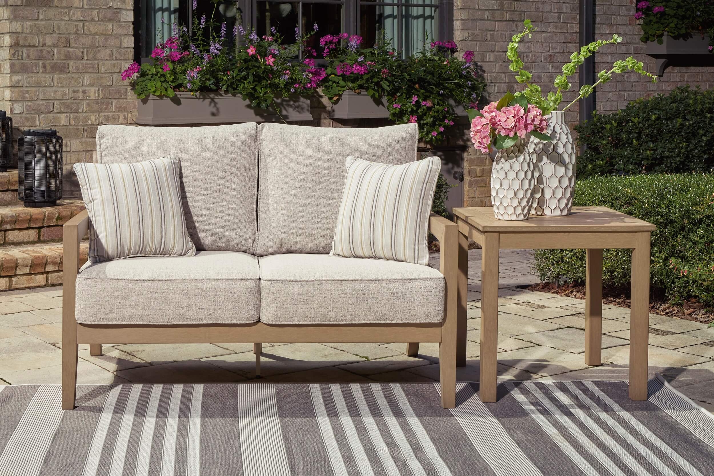 Hallow Creek Nuvella Fabric Outdoor Set