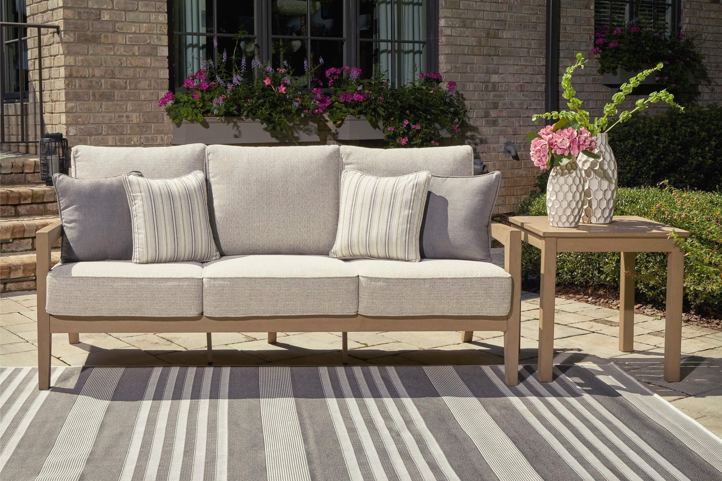 Hallow Creek Nuvella Fabric Outdoor Set