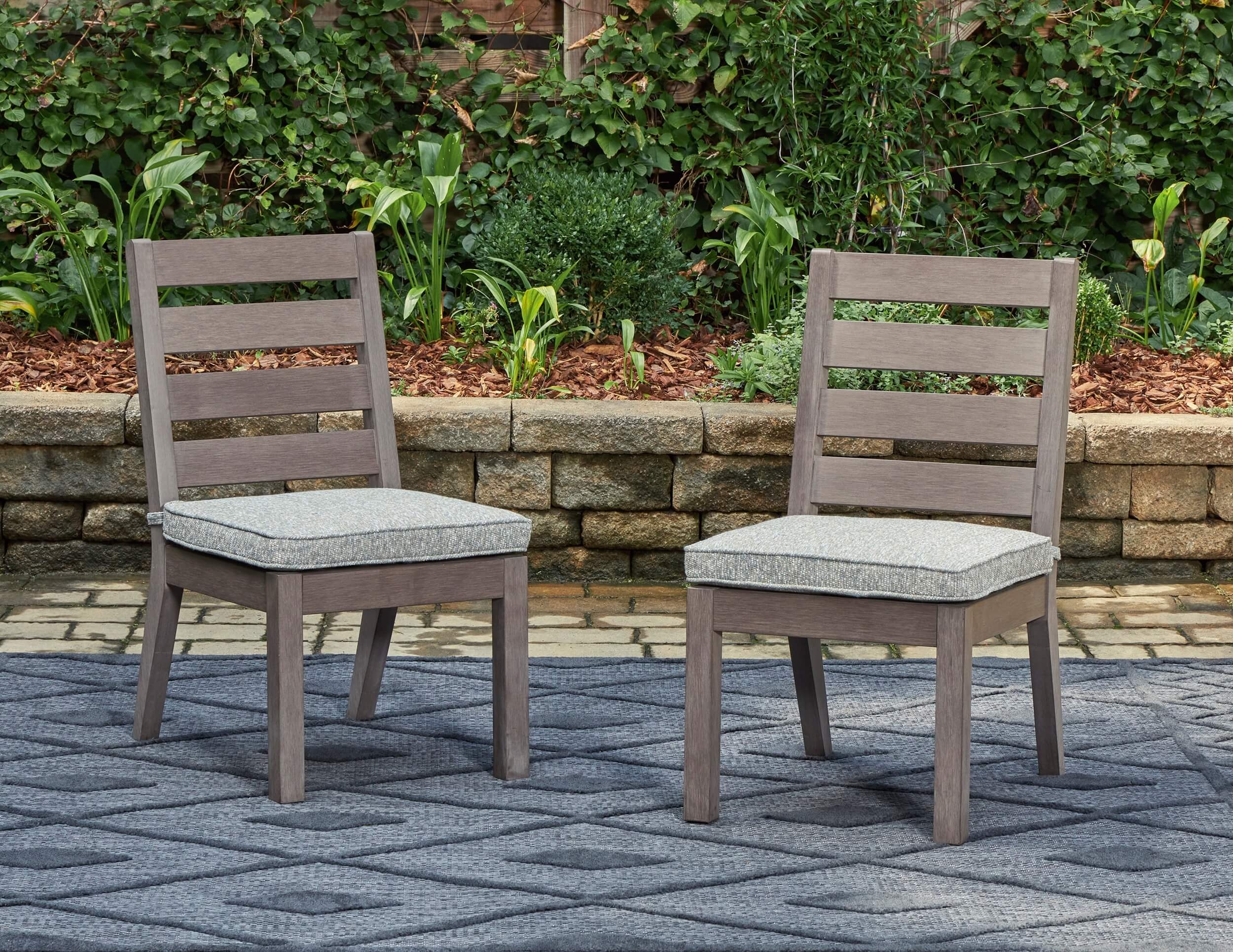 Hillside Barn Outdoor Nuvella Fabric/Weatherwood Dining Set