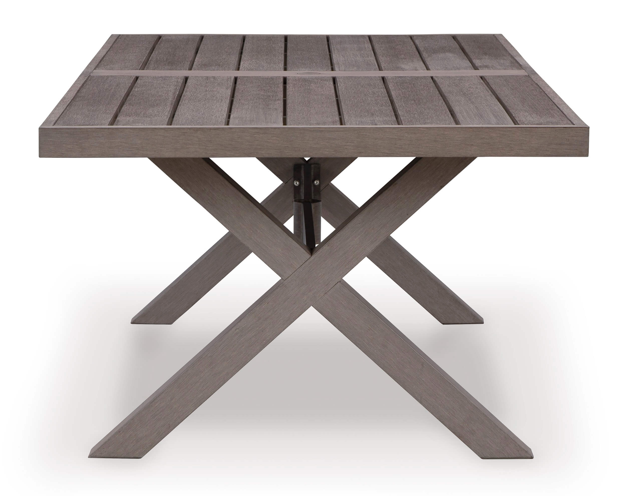 Hillside Barn Outdoor Nuvella Fabric/Weatherwood Dining Set