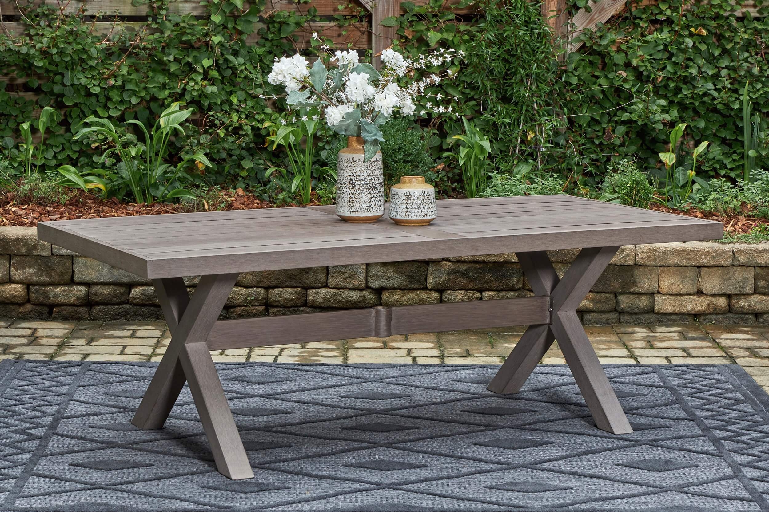 Hillside Barn Outdoor Weatherwood Rectangular Dining Table