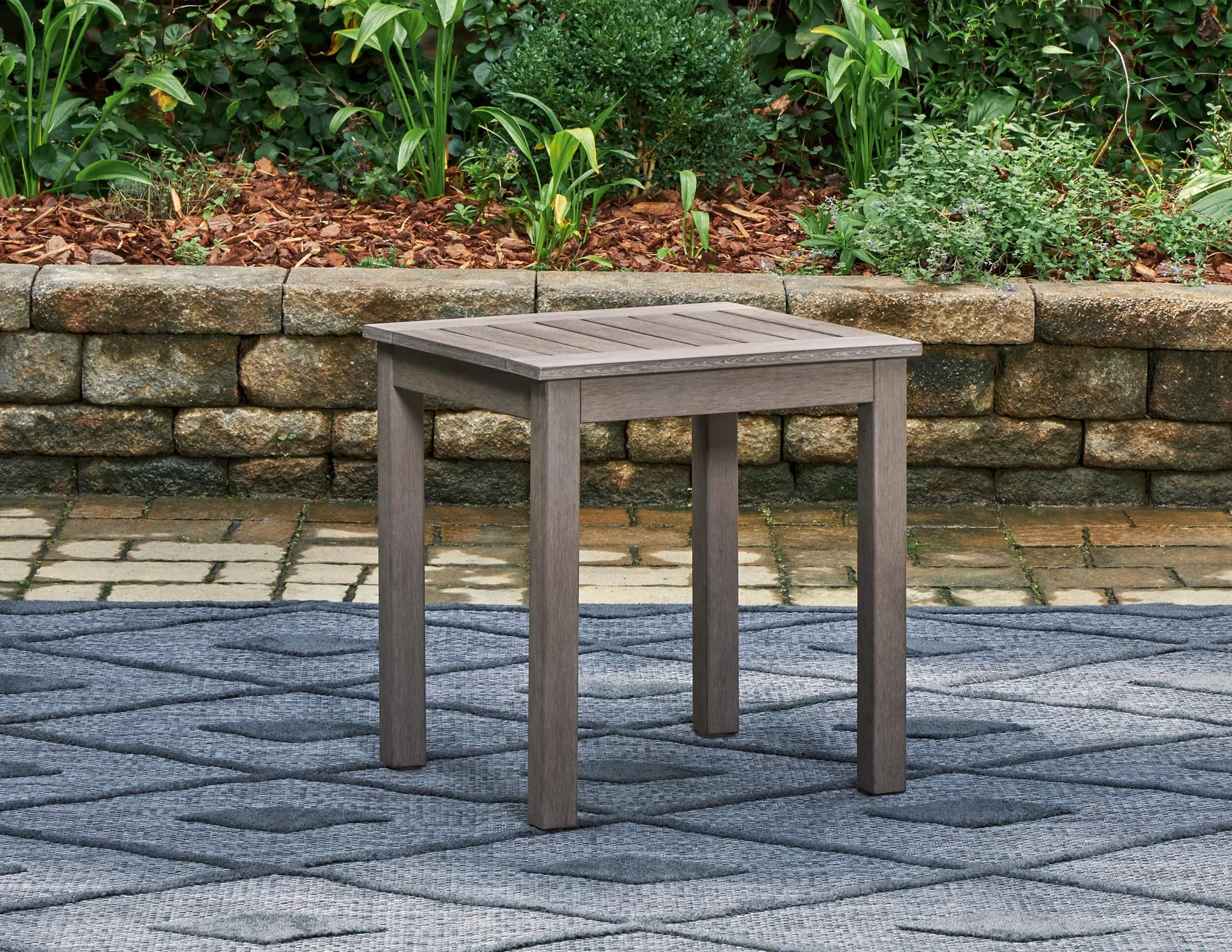 Hillside Barn Outdoor Weatherwood Square End Table