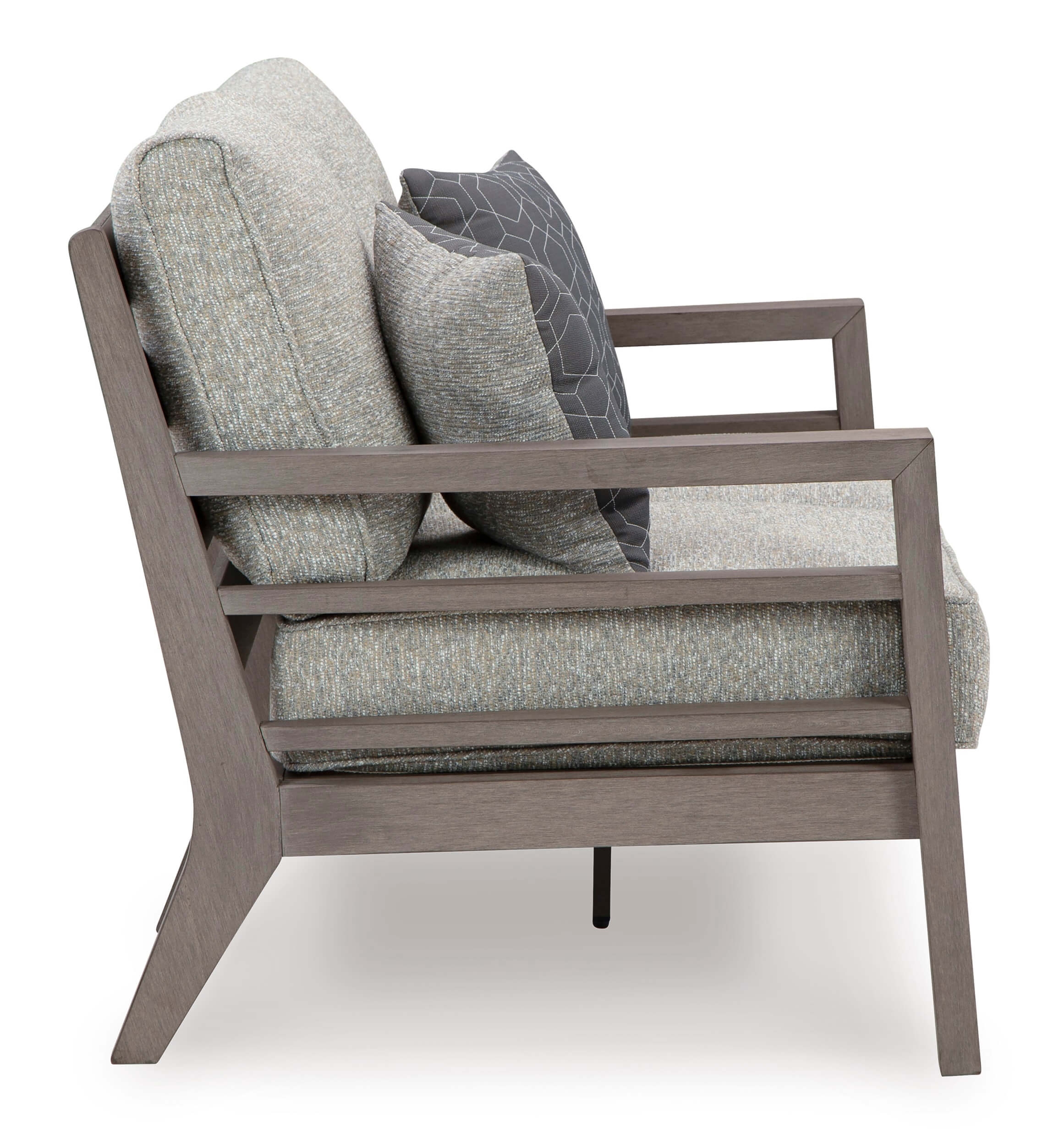 Hillside Barn Outdoor Nuvella Fabric/Weatherwood Set w/Pillows
