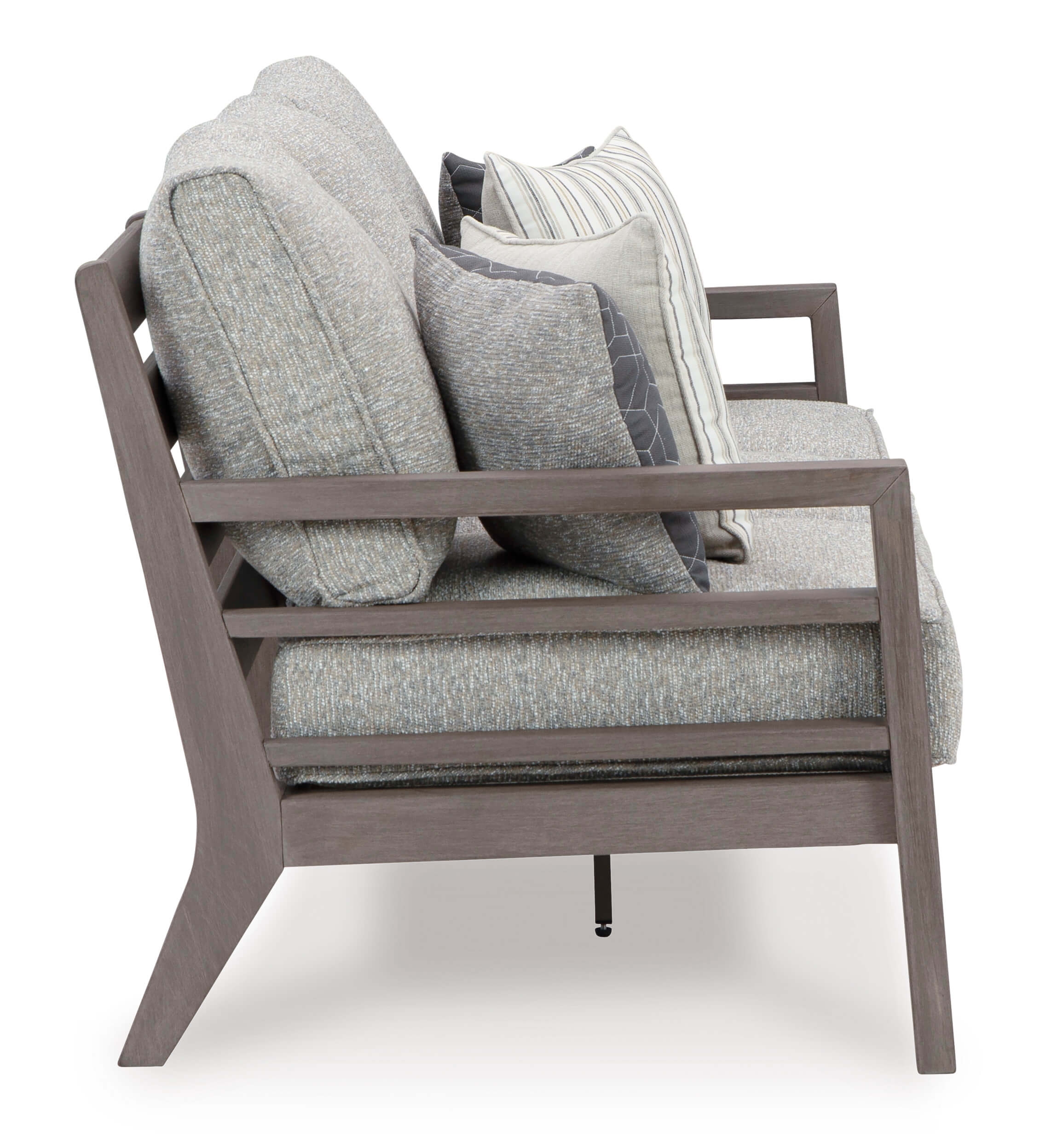 Hillside Barn Outdoor Nuvella Fabric/Weatherwood Set w/Pillows