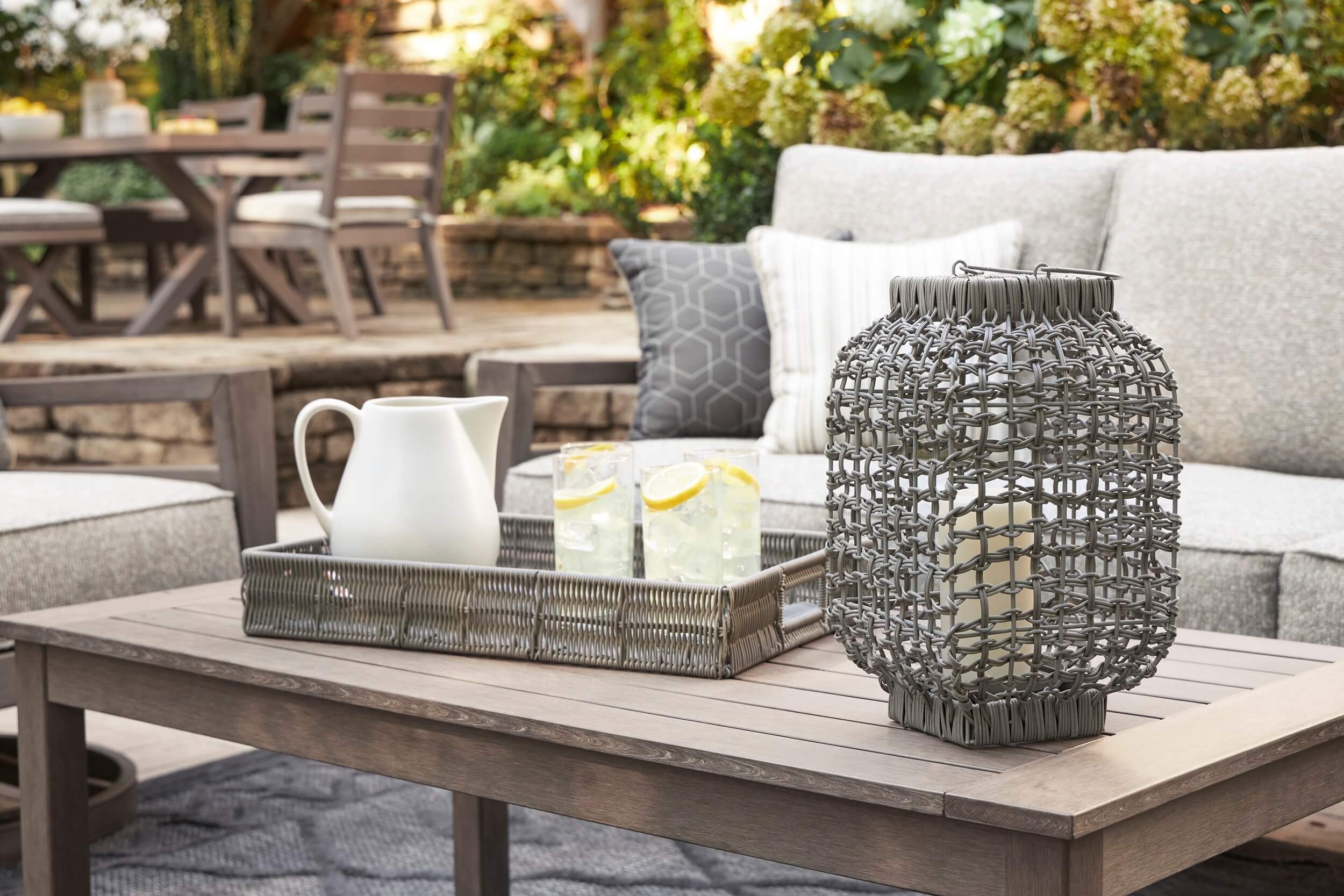 Hillside Barn Outdoor Weatherwood Rectangular Coffee Table