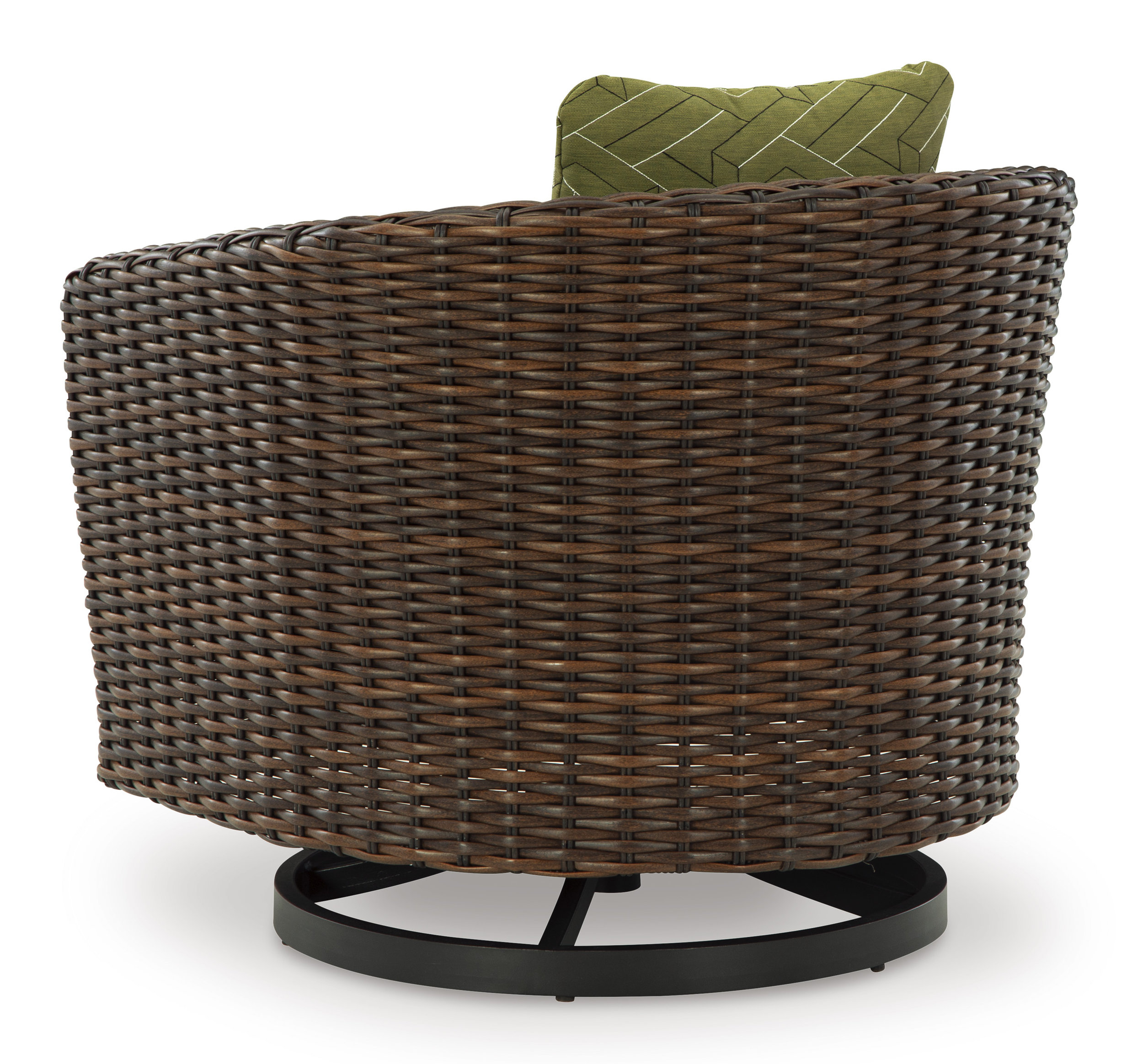 Horizon Hall Resin Wicker/Aluminum Swivel Lounge Chair with Cushion
