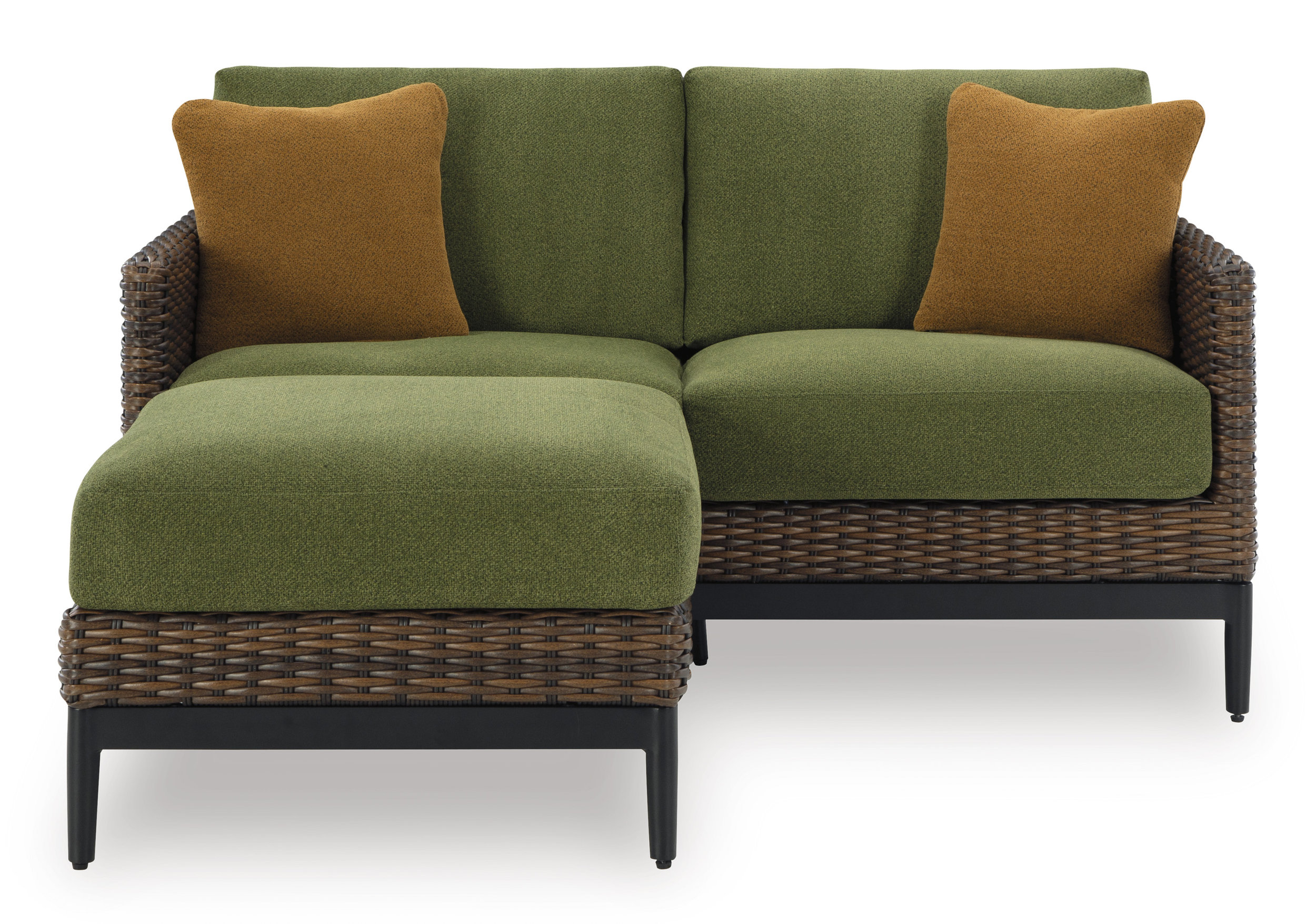 Horizon Hall Resin Wicker/Aluminum Loveseat with Cushion