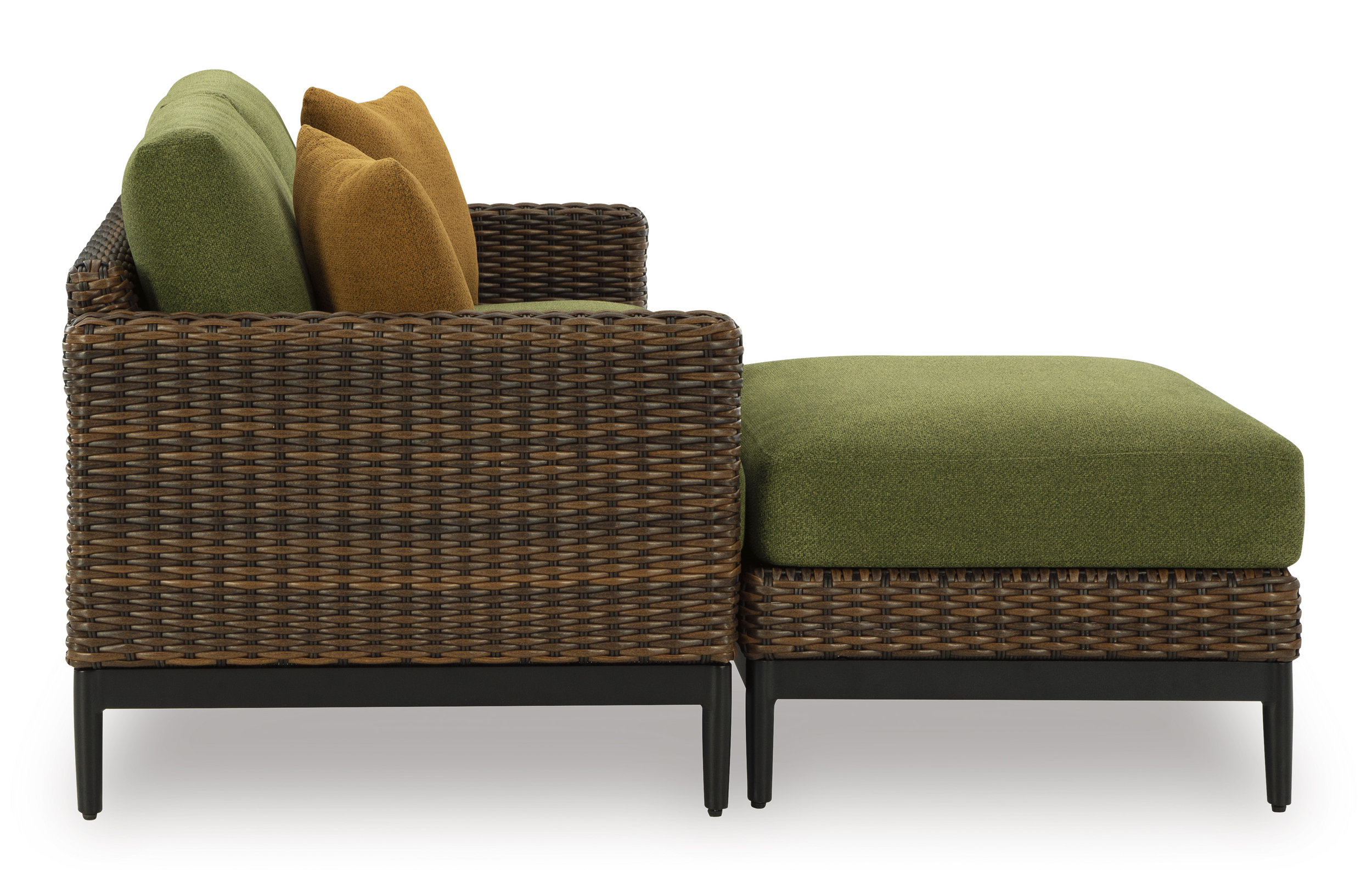 Horizon Hall Resin Wicker/Aluminum Loveseat with Cushion