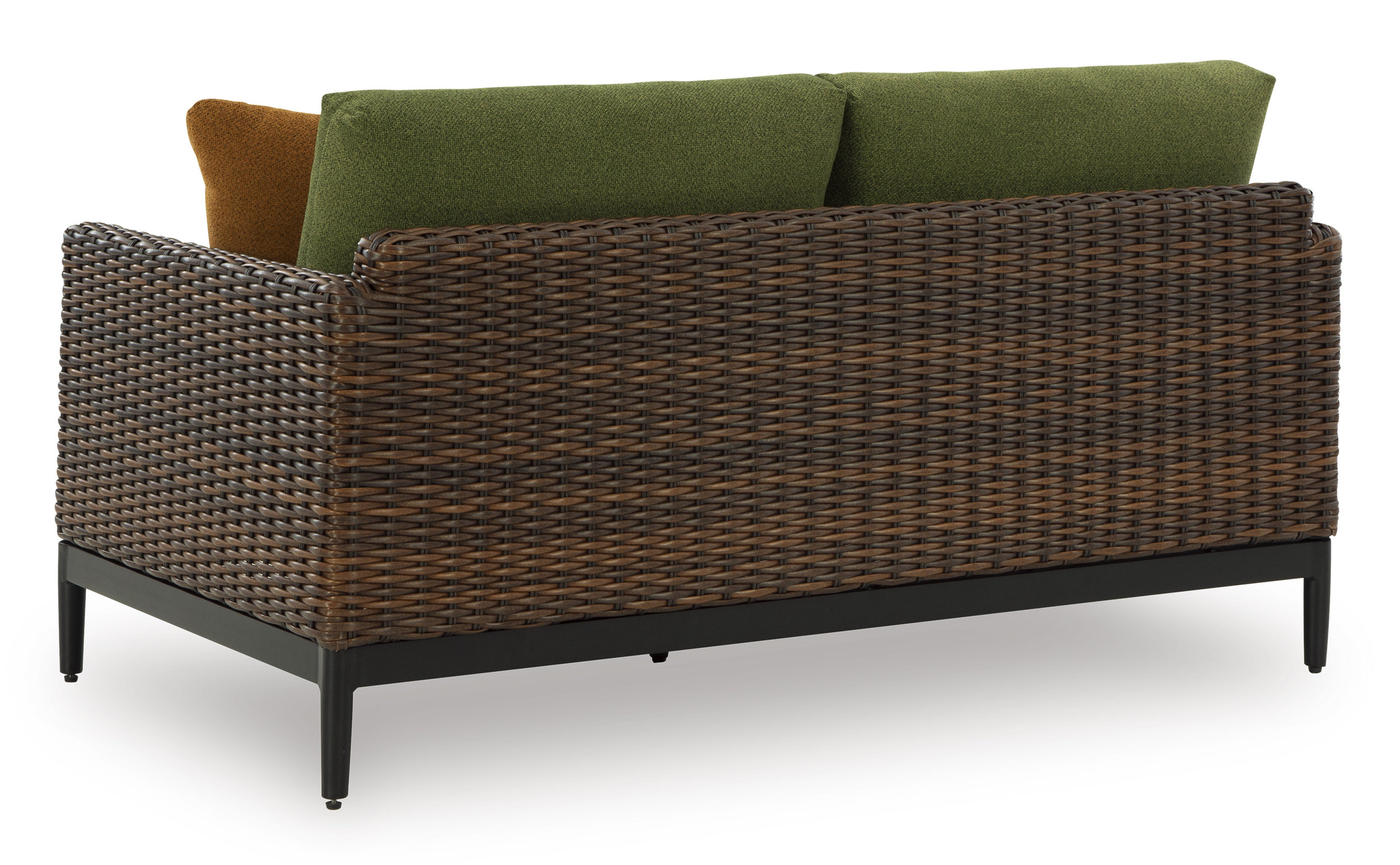 Horizon Hall Resin Wicker/Aluminum Loveseat with Cushion