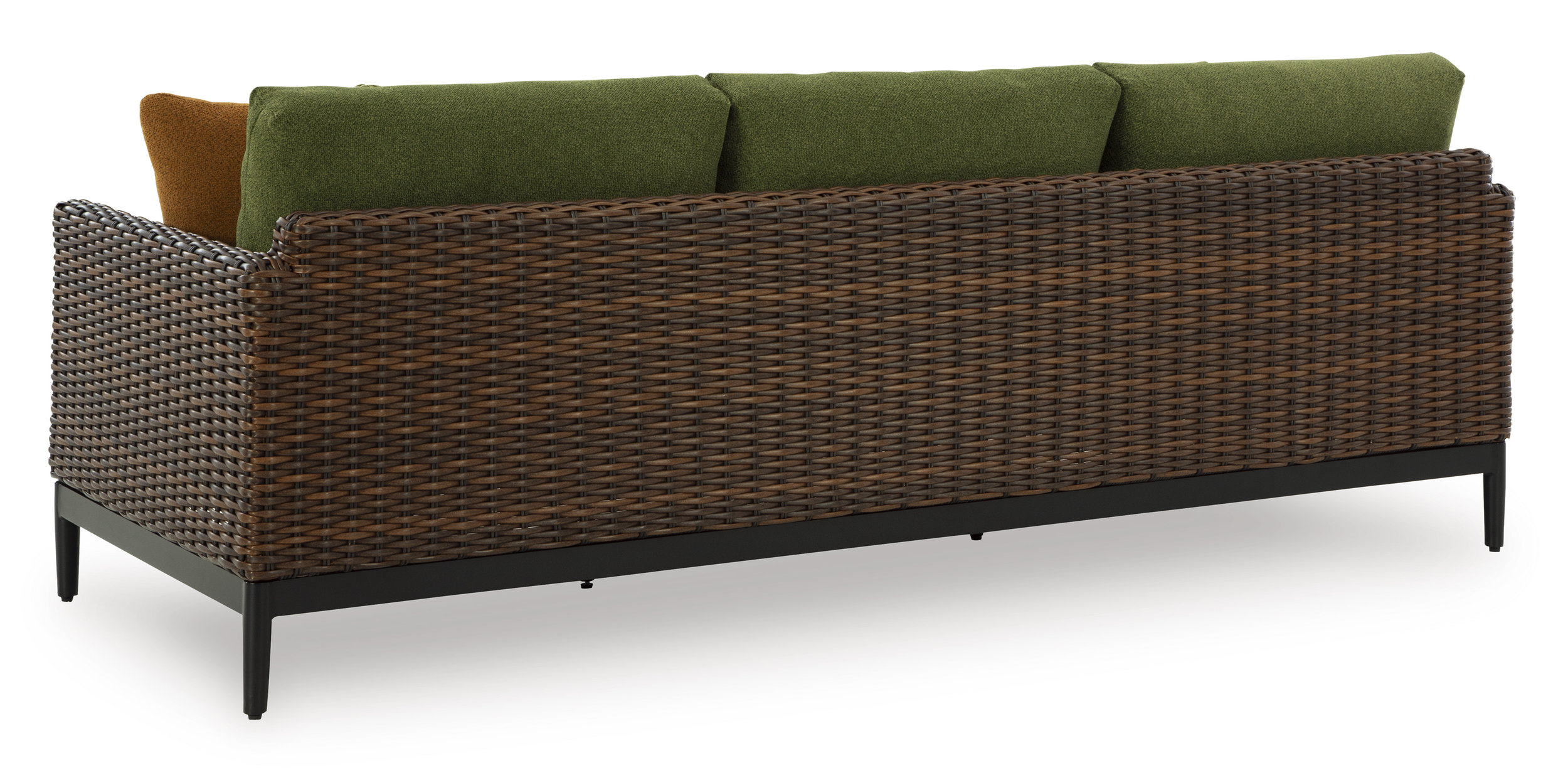 Horizon Hall Resin Wicker/Aluminum Sofa with Cushion