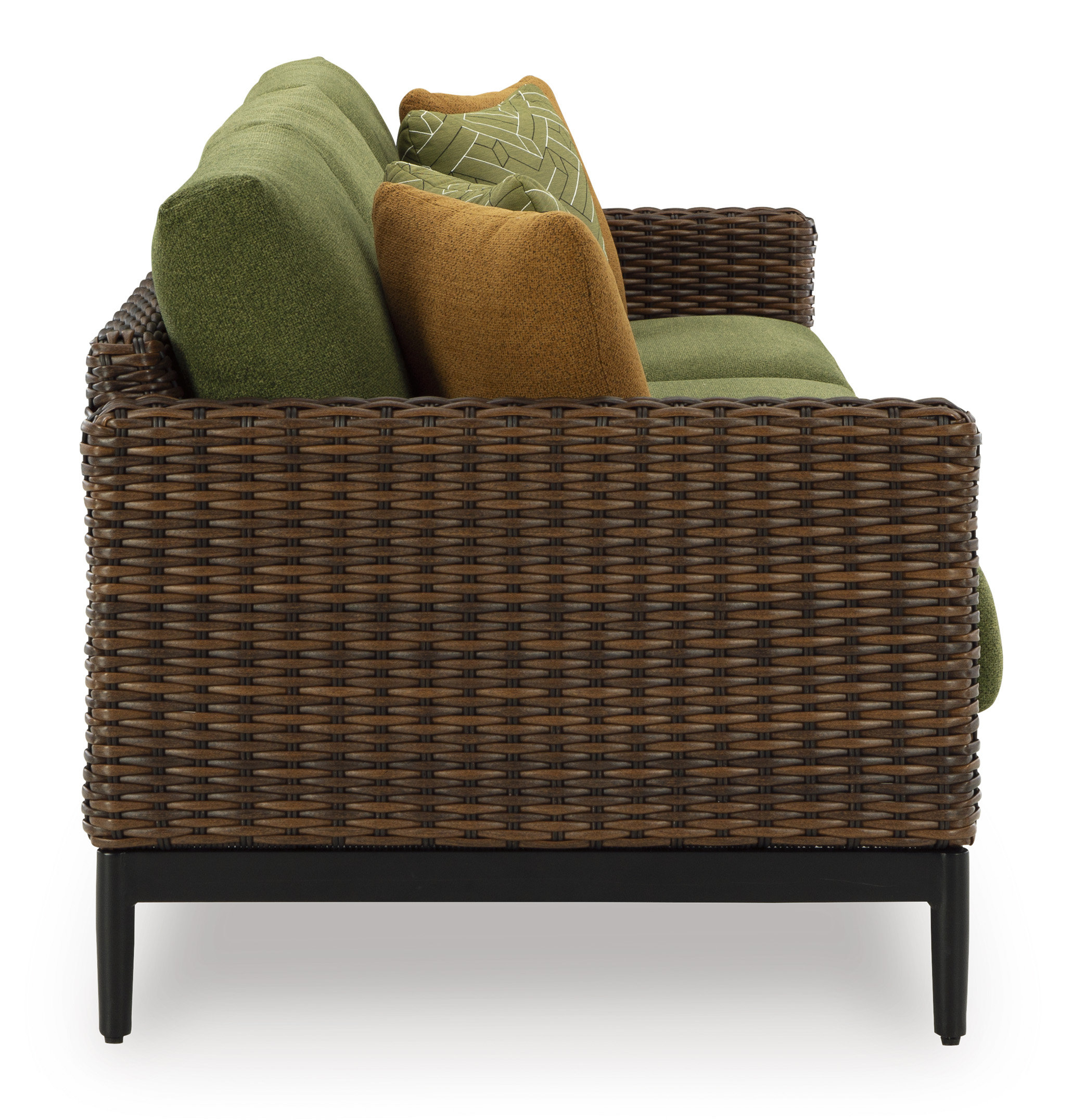 Horizon Hall Resin Wicker/Aluminum Sofa with Cushion