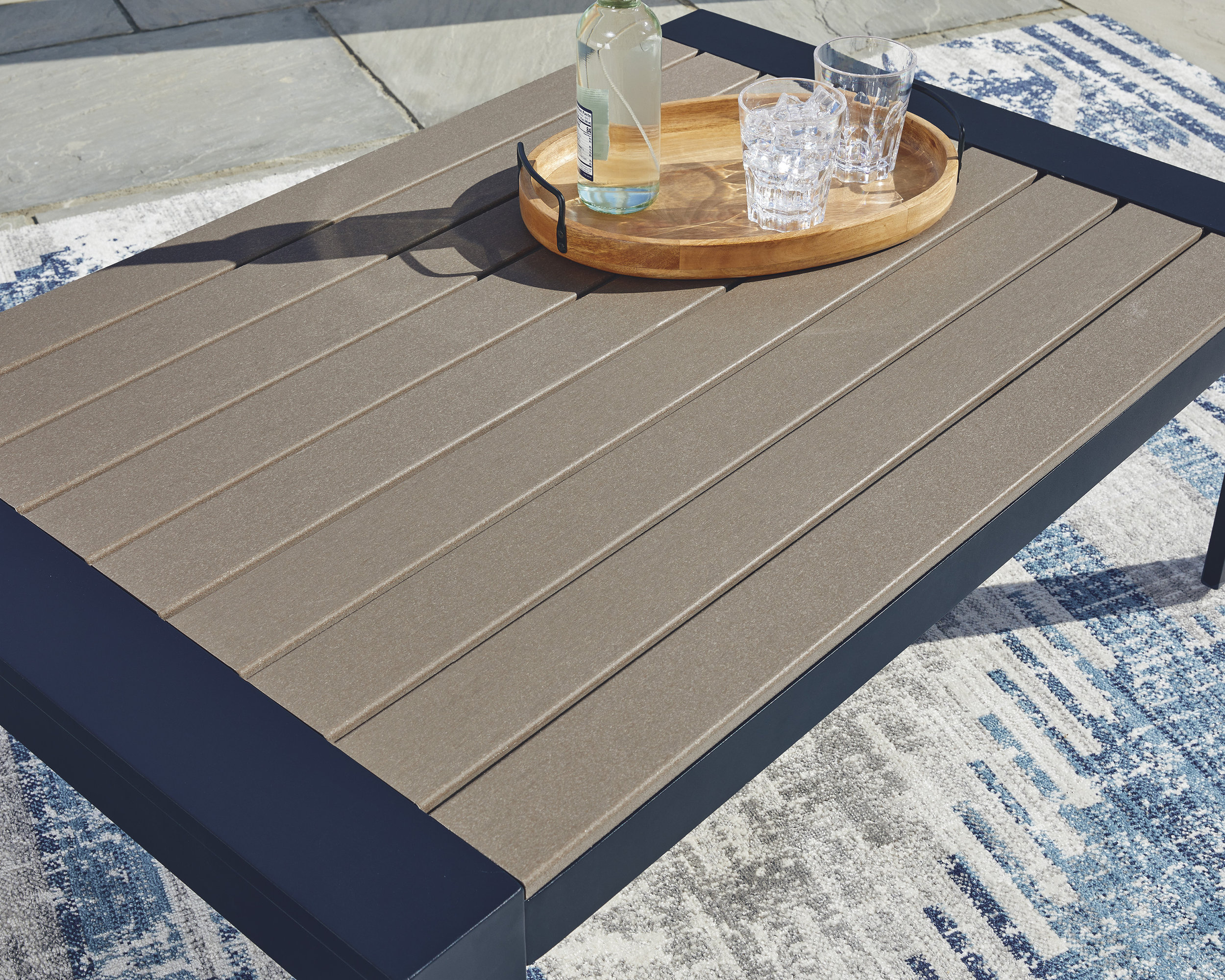 East Beach Rectangular Aluminum/Polyethylene Cocktail Table