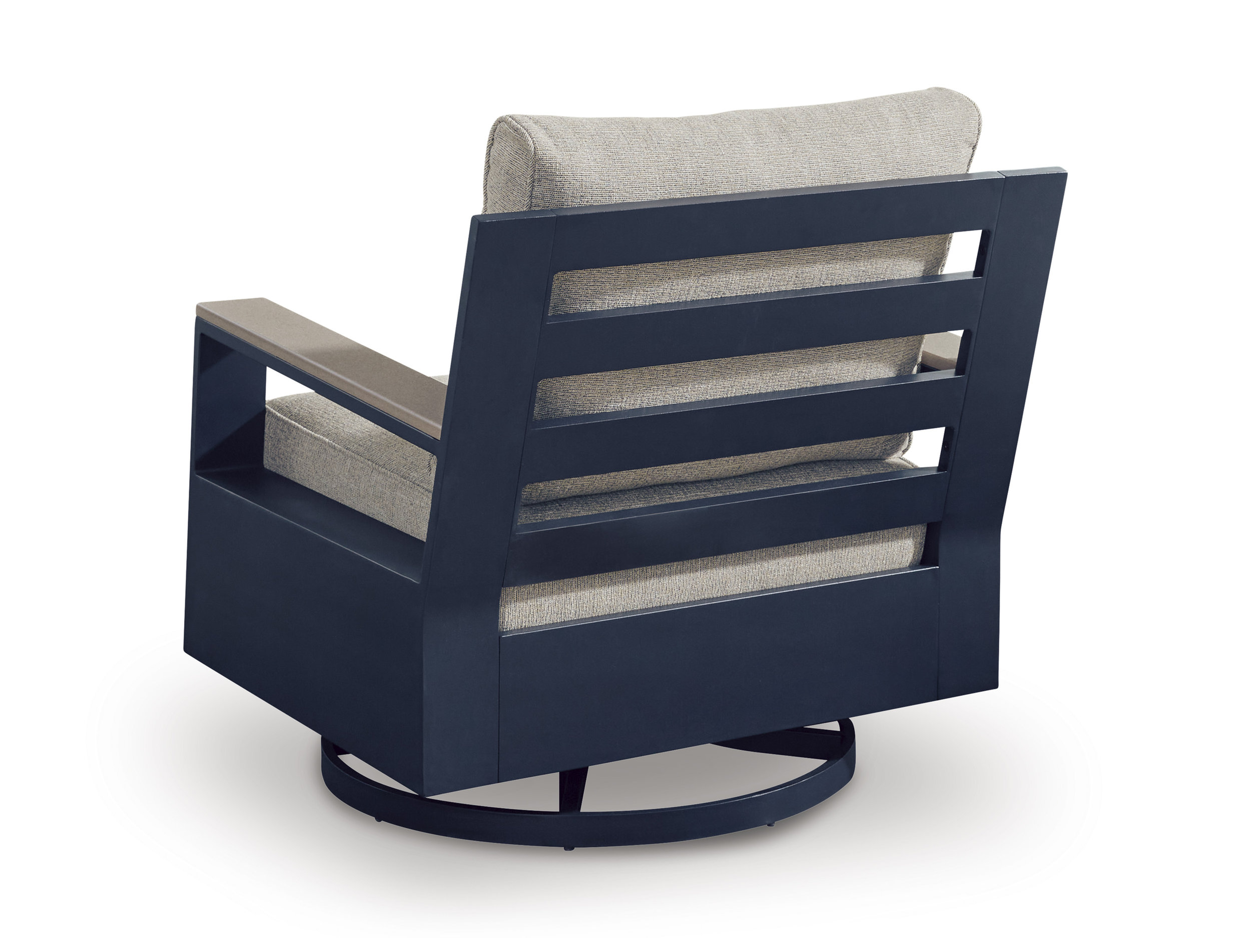 East Beach HDPE/Polyester Swivel Glider Chair with Cushion