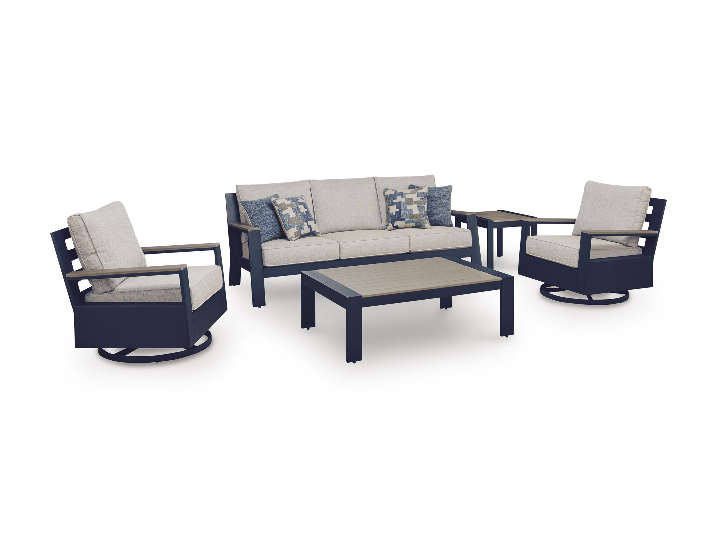 East Beach HDPE/Polyester Patio Set