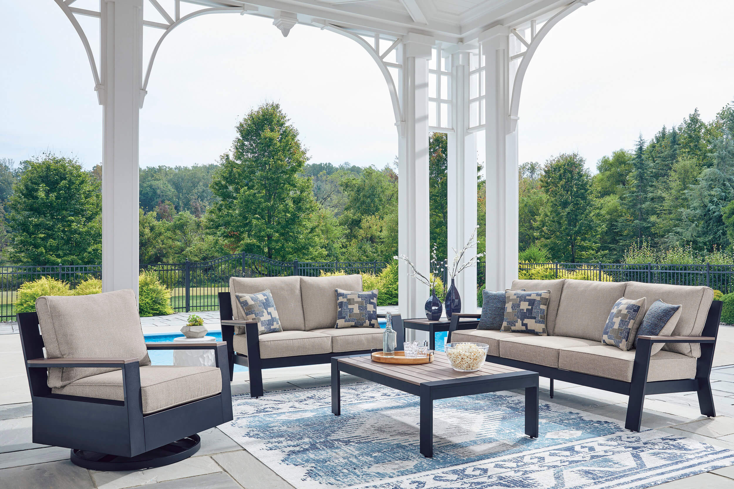 East Beach HDPE/Polyester Sofa with Cushion