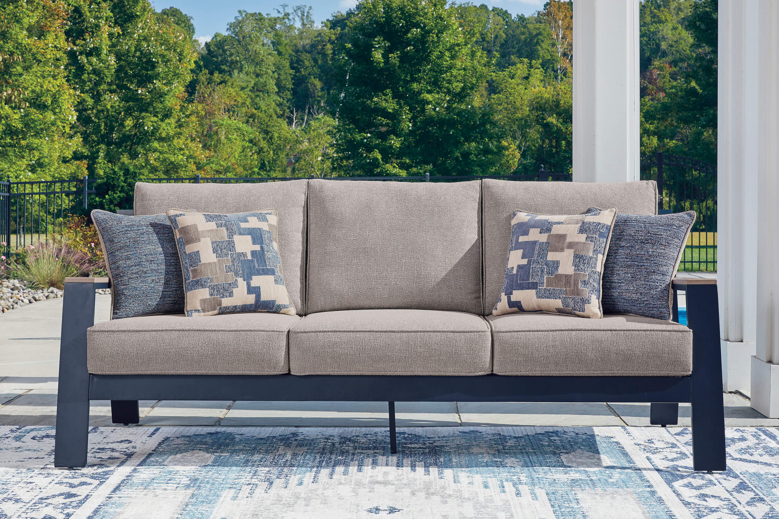 East Beach HDPE/Polyester Sofa with Cushion
