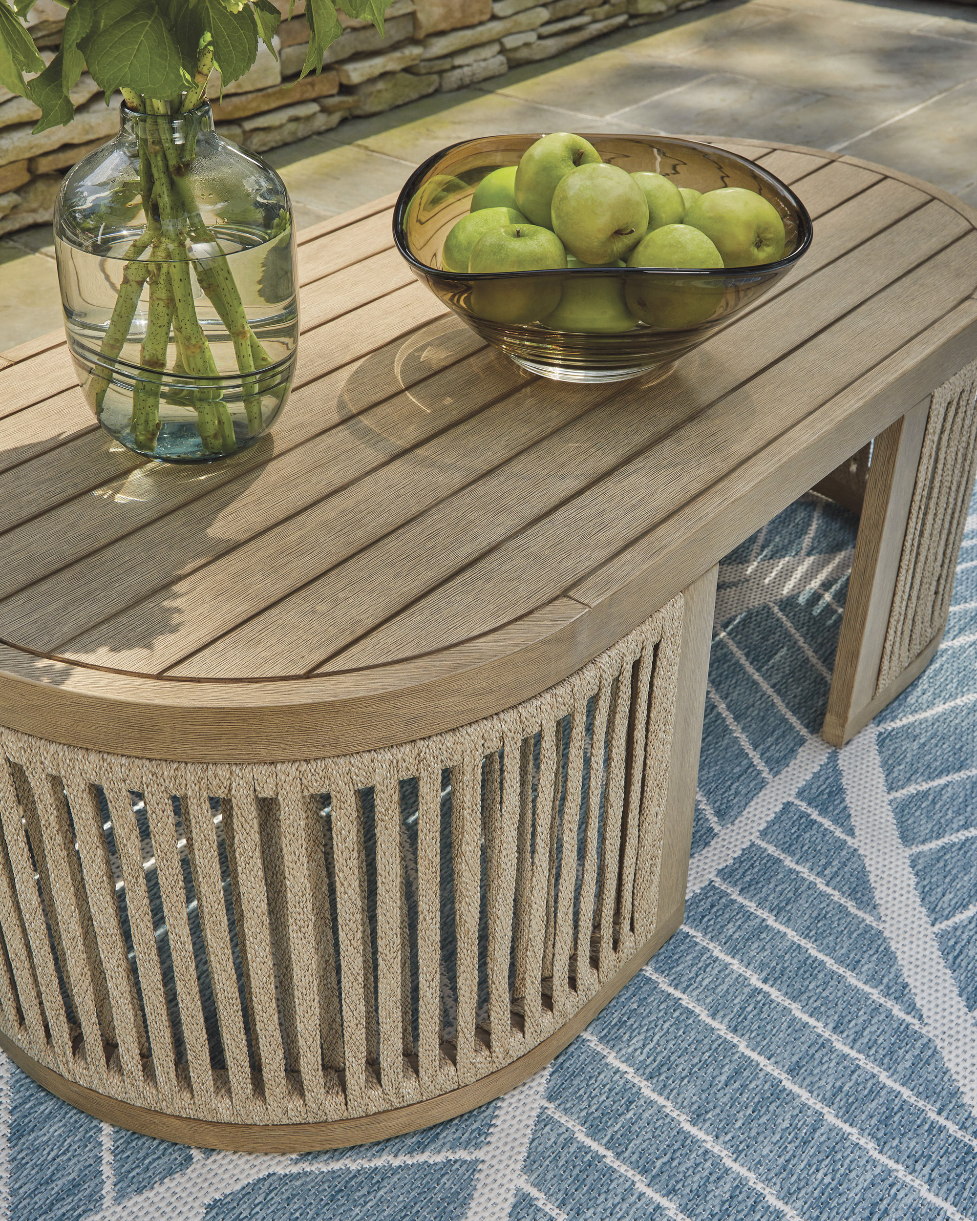 Serena Shores Rectangular Wood/Polyester Cocktail Table