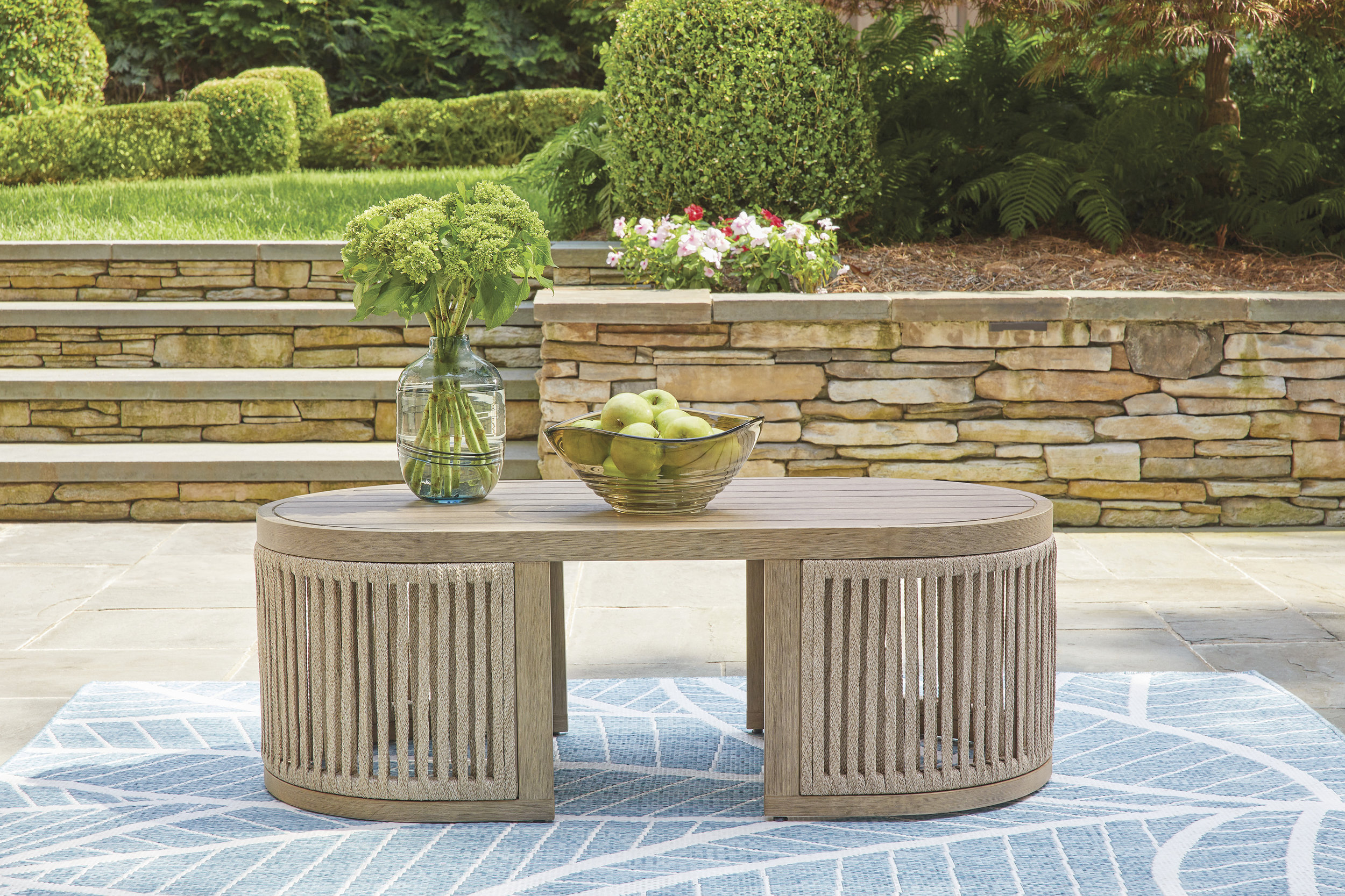 Serena Shores Rectangular Wood/Polyester Cocktail Table