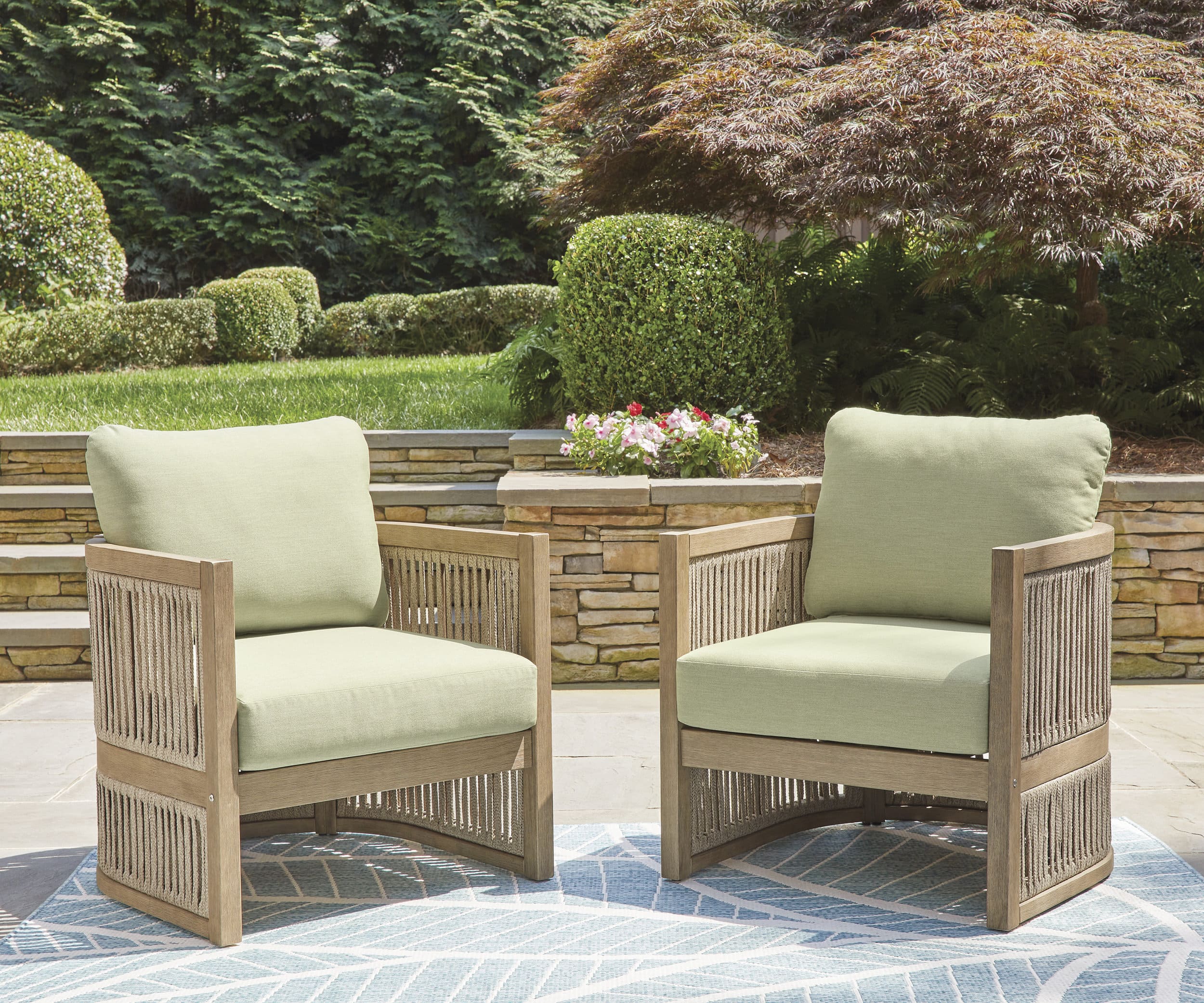 Serena Shores Wood/Polyester Patio Set