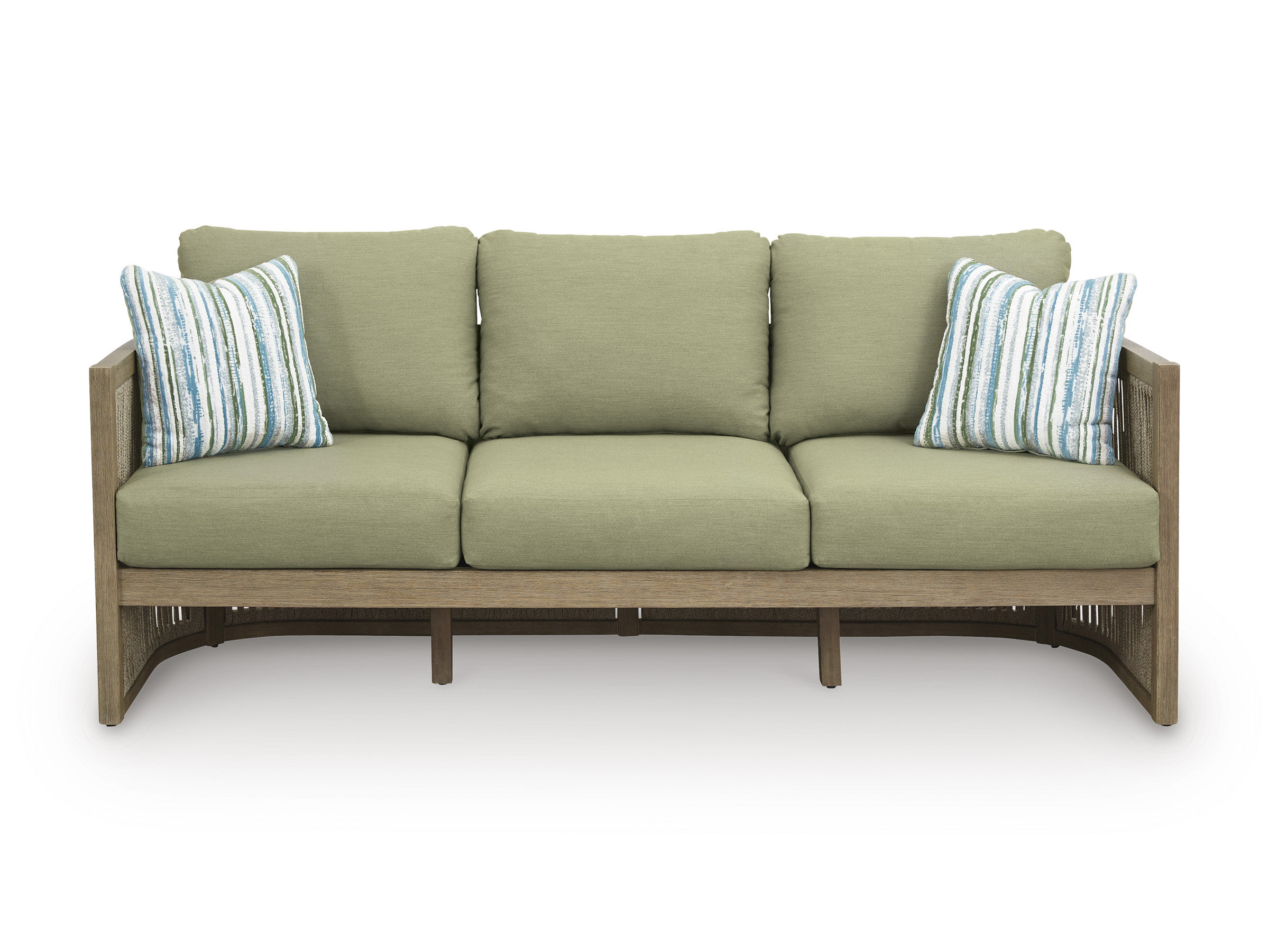 Serena Shores Wood/Polyester Sofa with Cushion