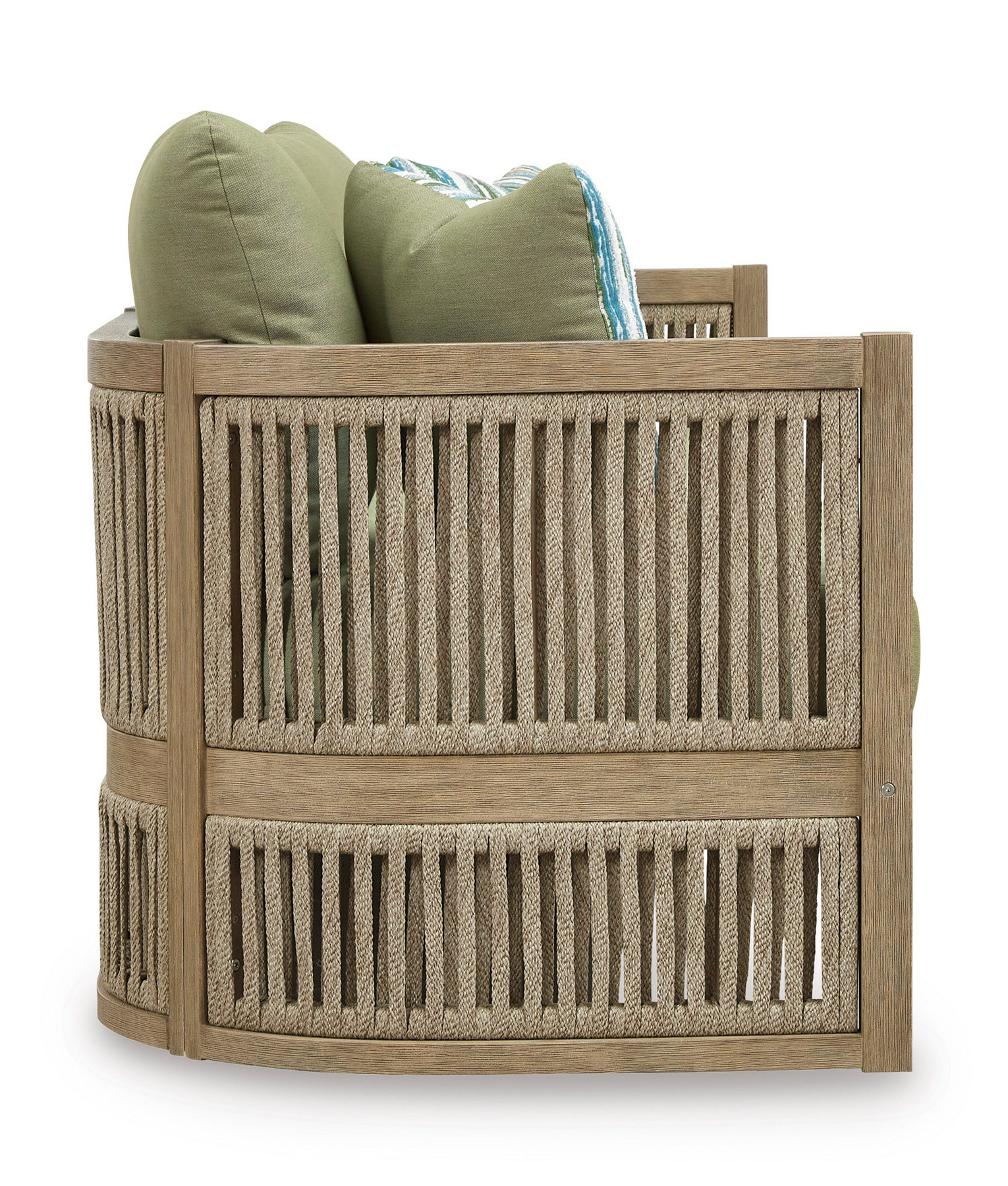 Serena Shores Wood/Polyester Sofa with Cushion