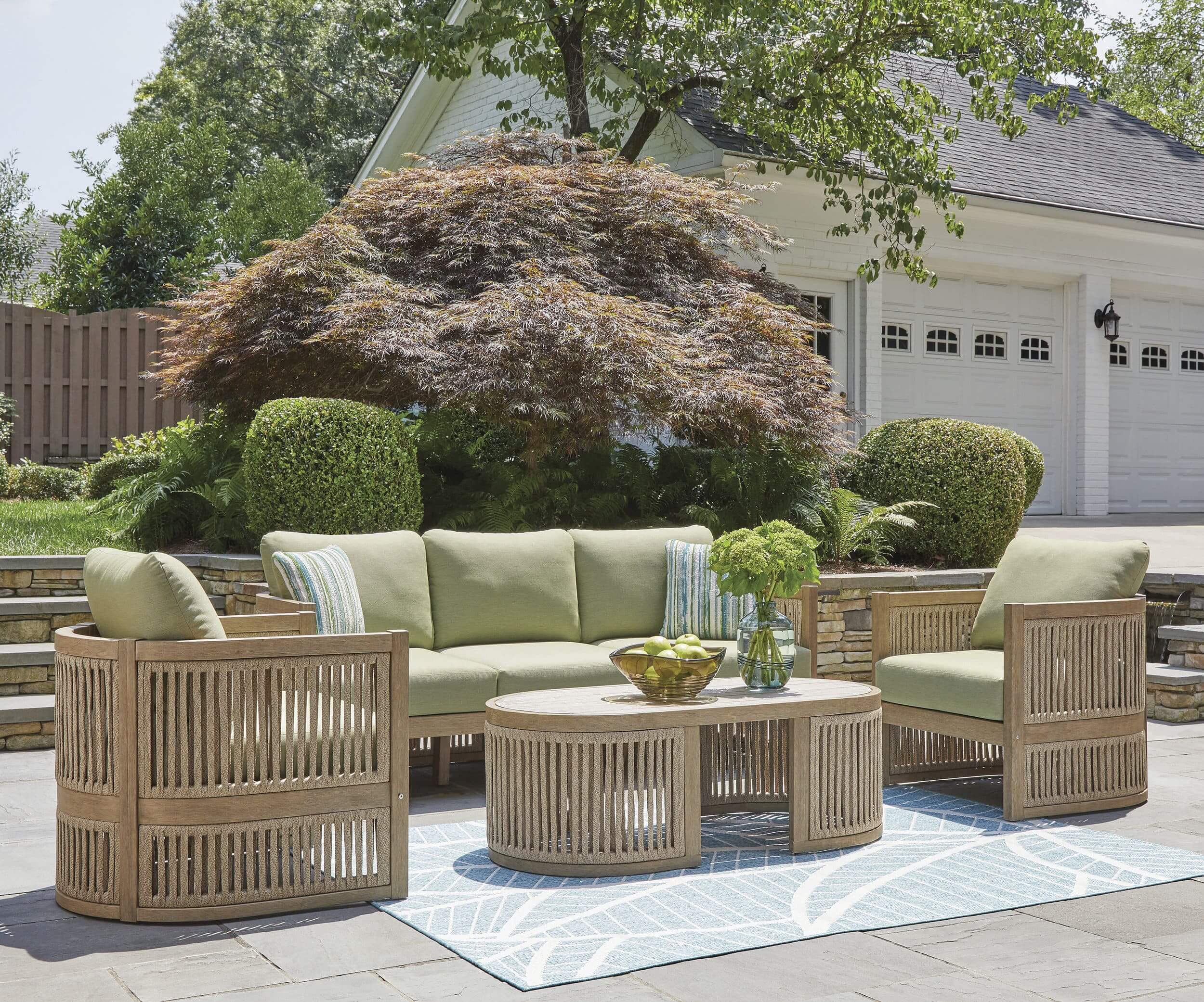 Serena Shores Rectangular Wood/Polyester Cocktail Table