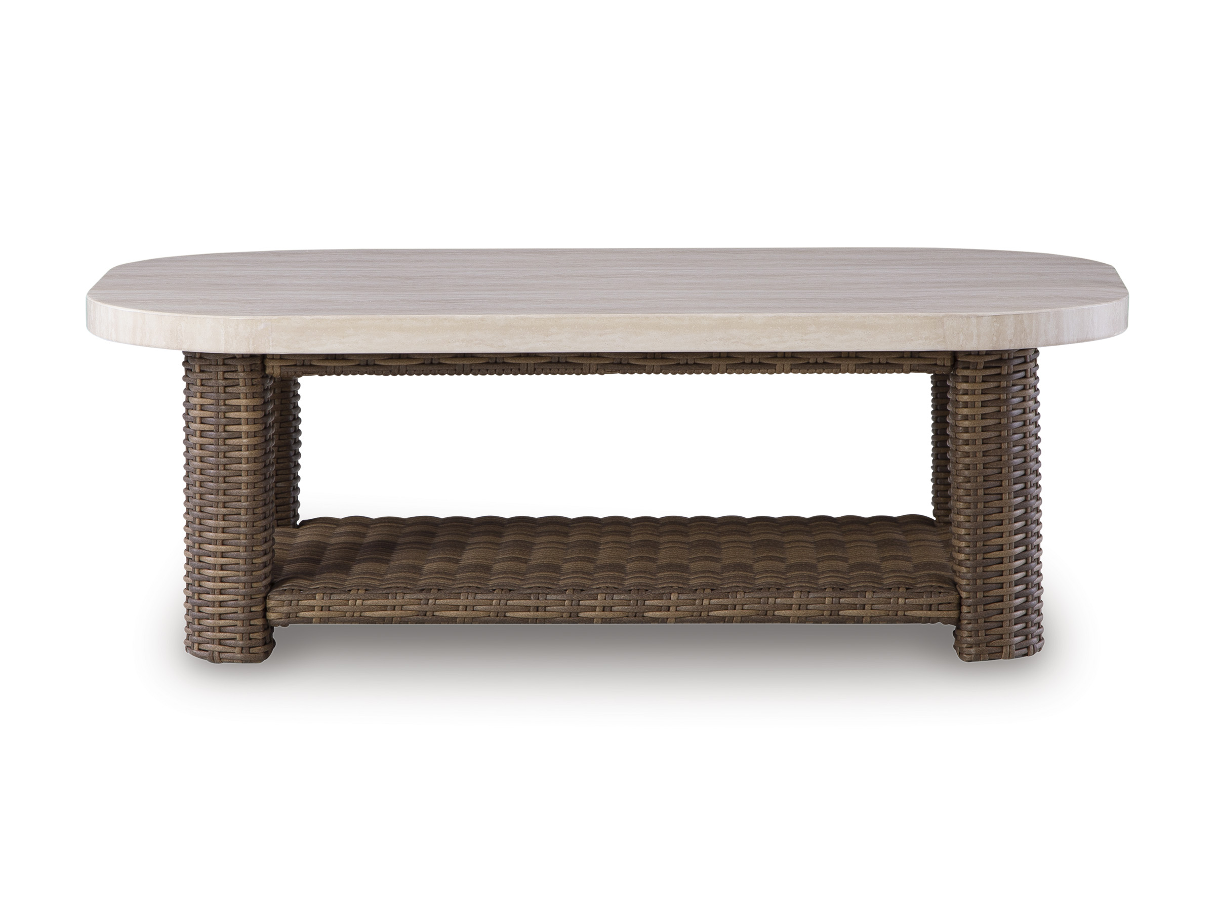 Dolan Creek Rectangular Aluminum/Resin Wicker Cocktail Table