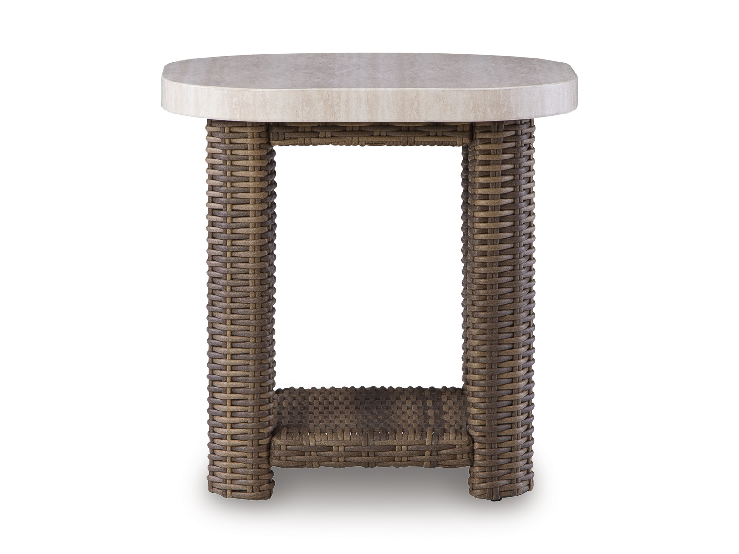 Dolan Creek Square Aluminum/Resin Wicker End Table