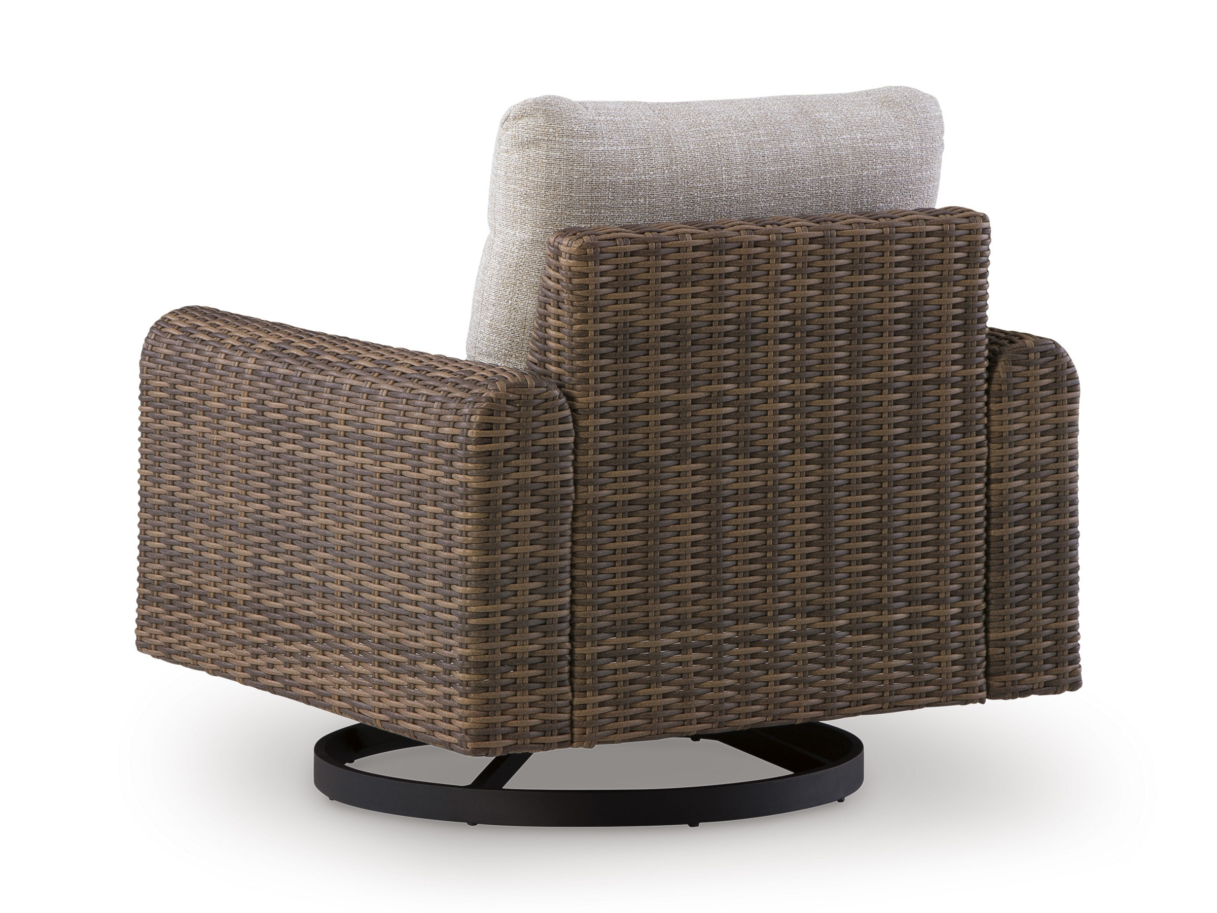 Dolan Creek Resin Wicker Swivel Lounge Chair with Cushion