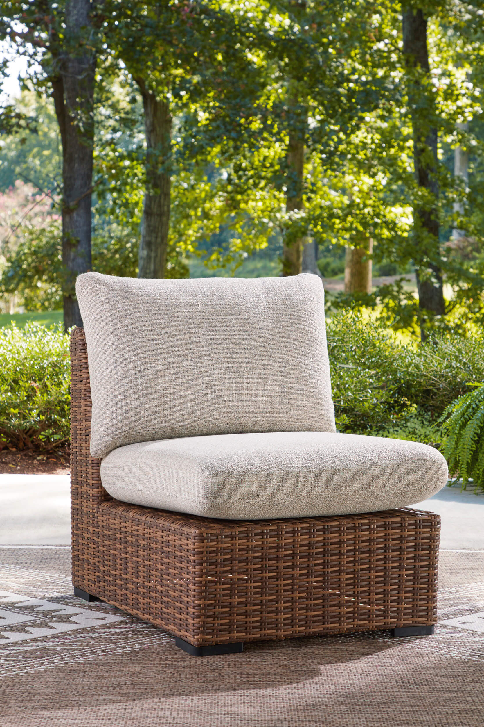 Dolan Creek L-Shaped Resin Wicker 4-Piece Outdoor Sectional