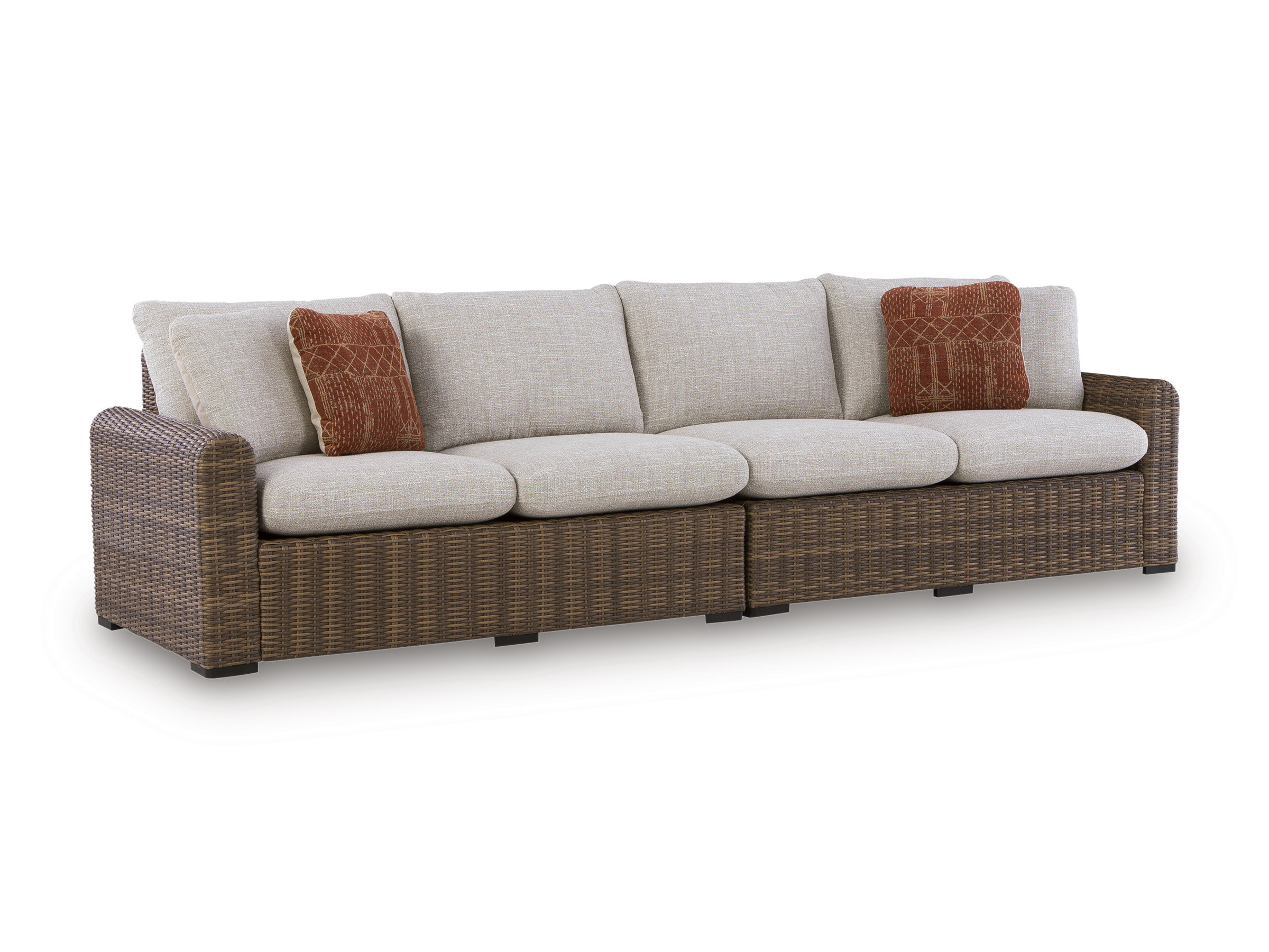 Dolan Creek L-Shaped Resin Wicker 3-Piece Outdoor Sectional
