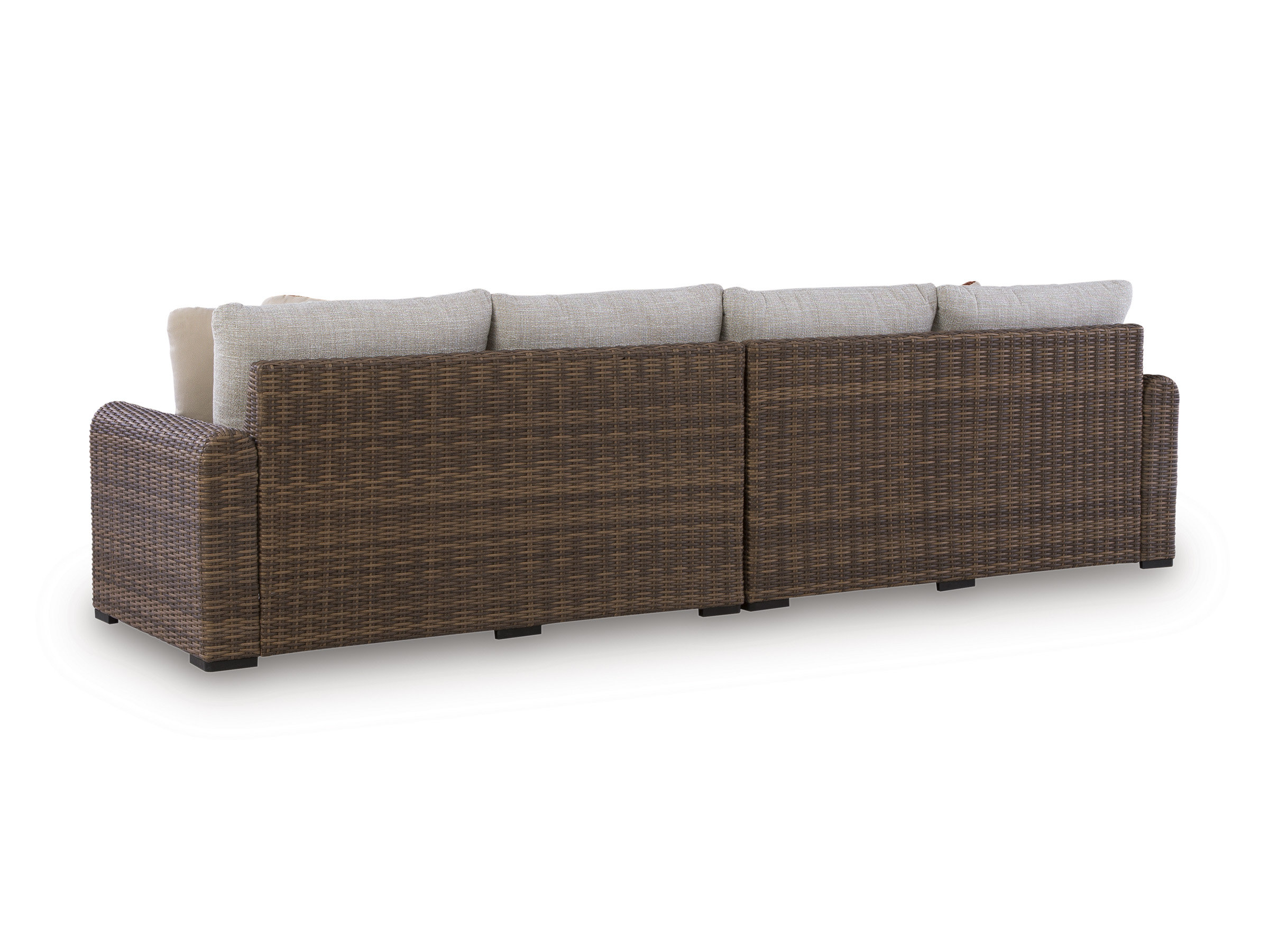 Dolan Creek L-Shaped Resin Wicker 4-Piece Outdoor Sectional