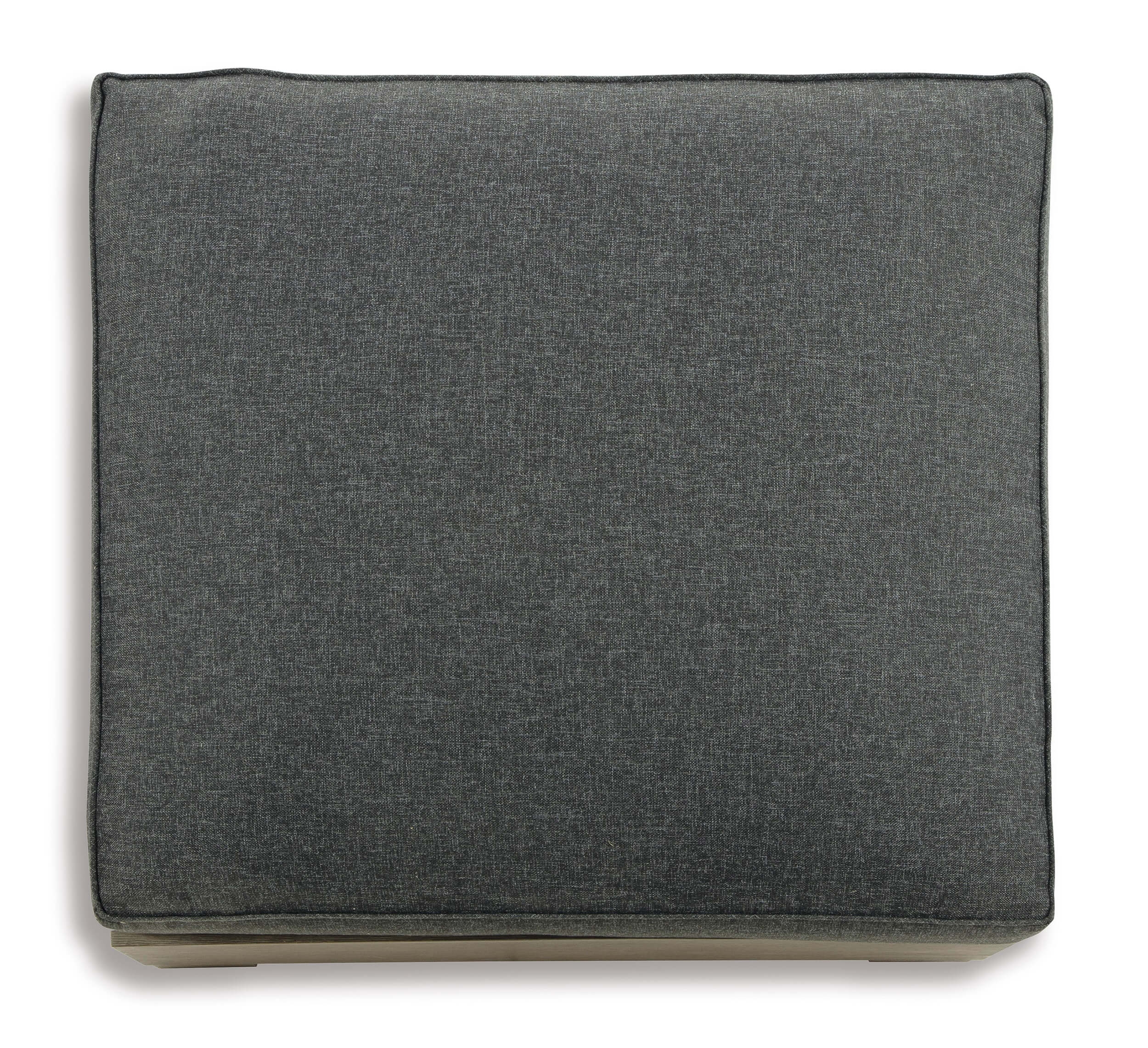Citrine Park Outdoor Nuvella Fabric/Eucalyptus Wood Ottoman w/Cushion
