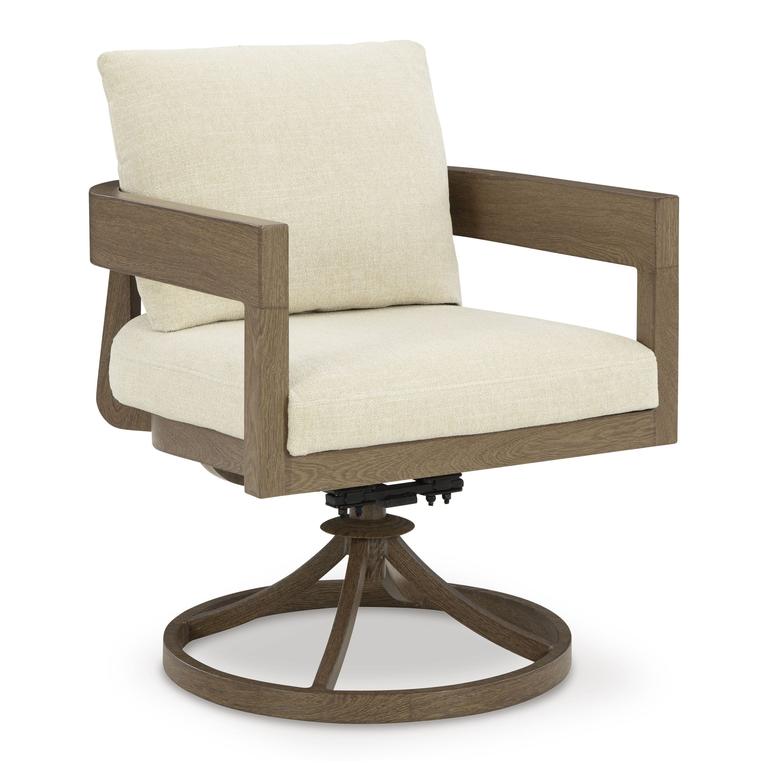 Serene Bay 2-Piece Aluminum Swivel Chair with Cushion