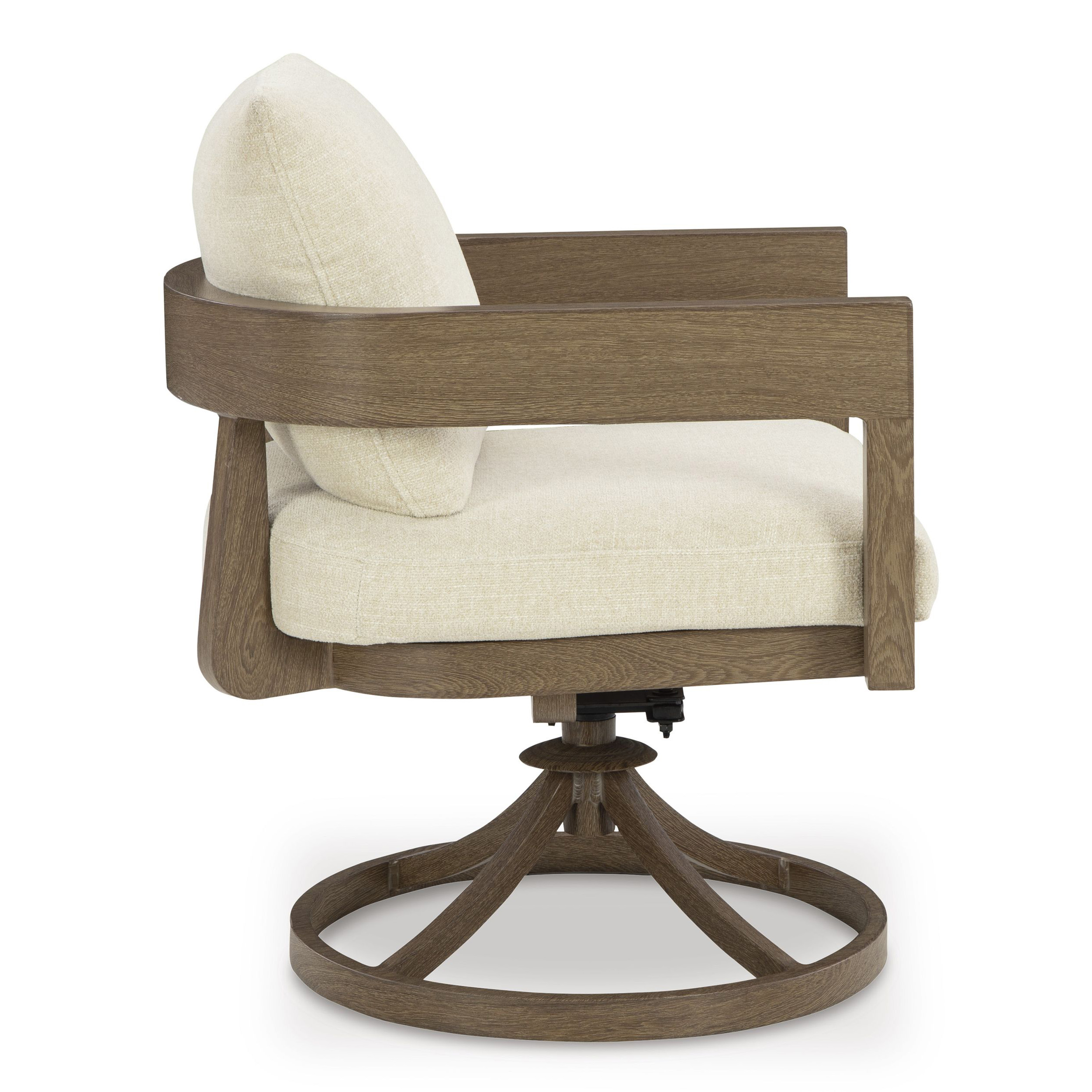 Serene Bay 2-Piece Aluminum Swivel Chair with Cushion