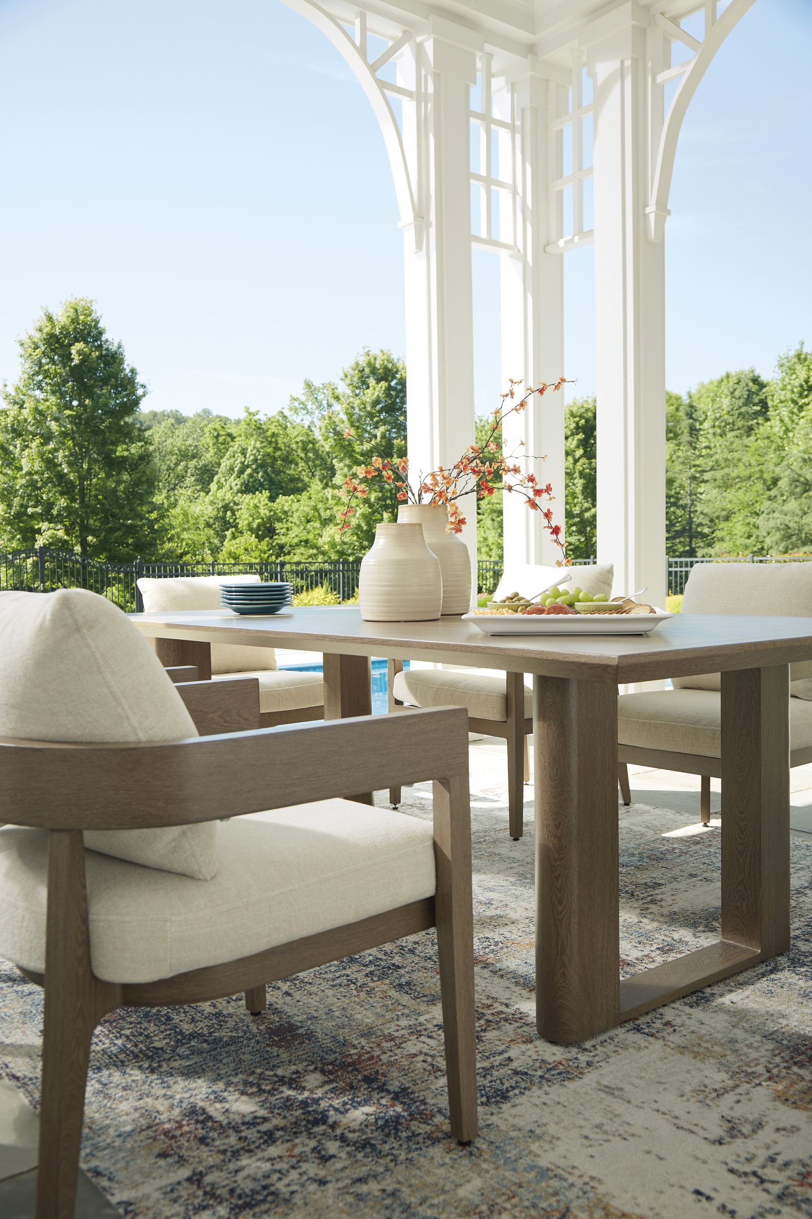 Serene Bay Aluminum Rectangular Dining Table