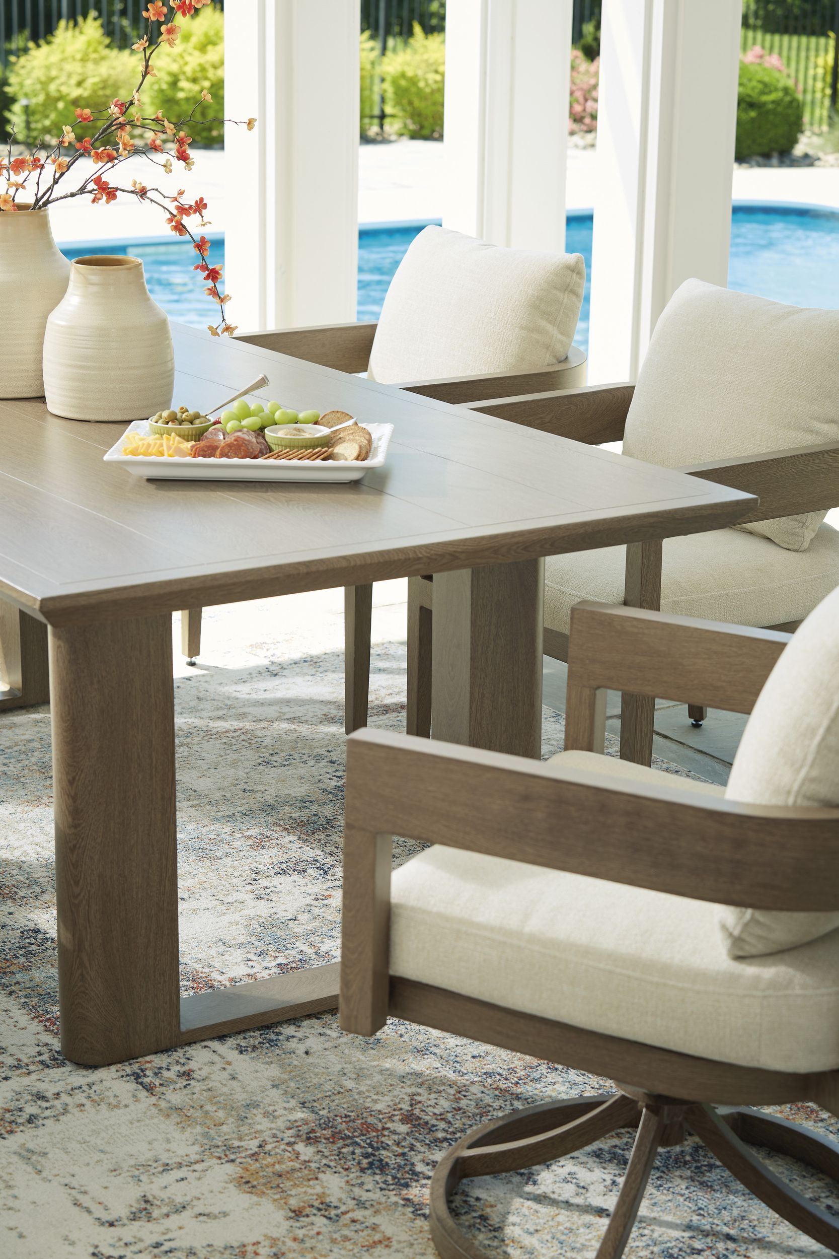 Serene Bay Aluminum Rectangular Dining Table