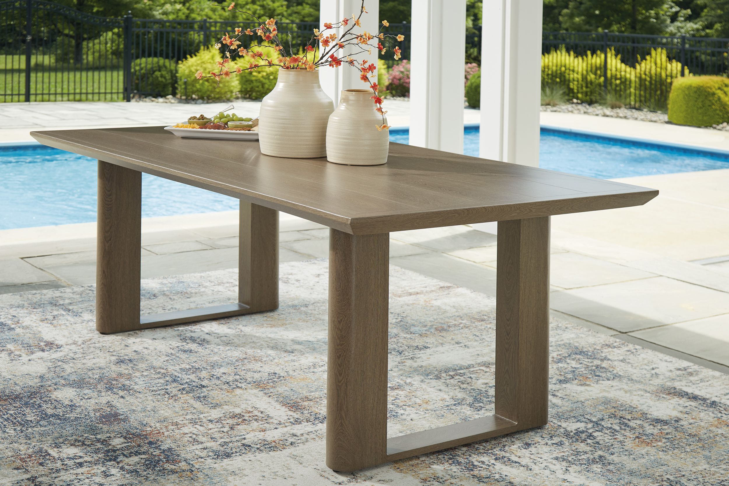 Serene Bay Aluminum Rectangular Dining Table