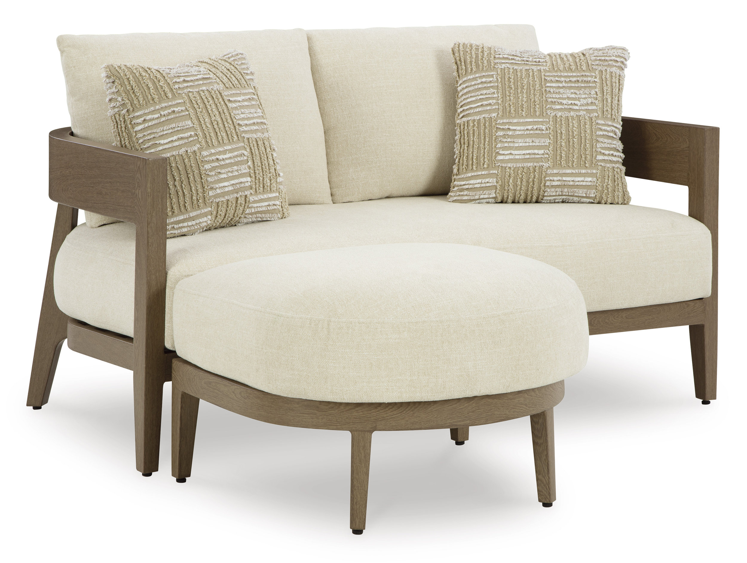 Serene Bay Aluminum/Polyester Loveseat with Cushion