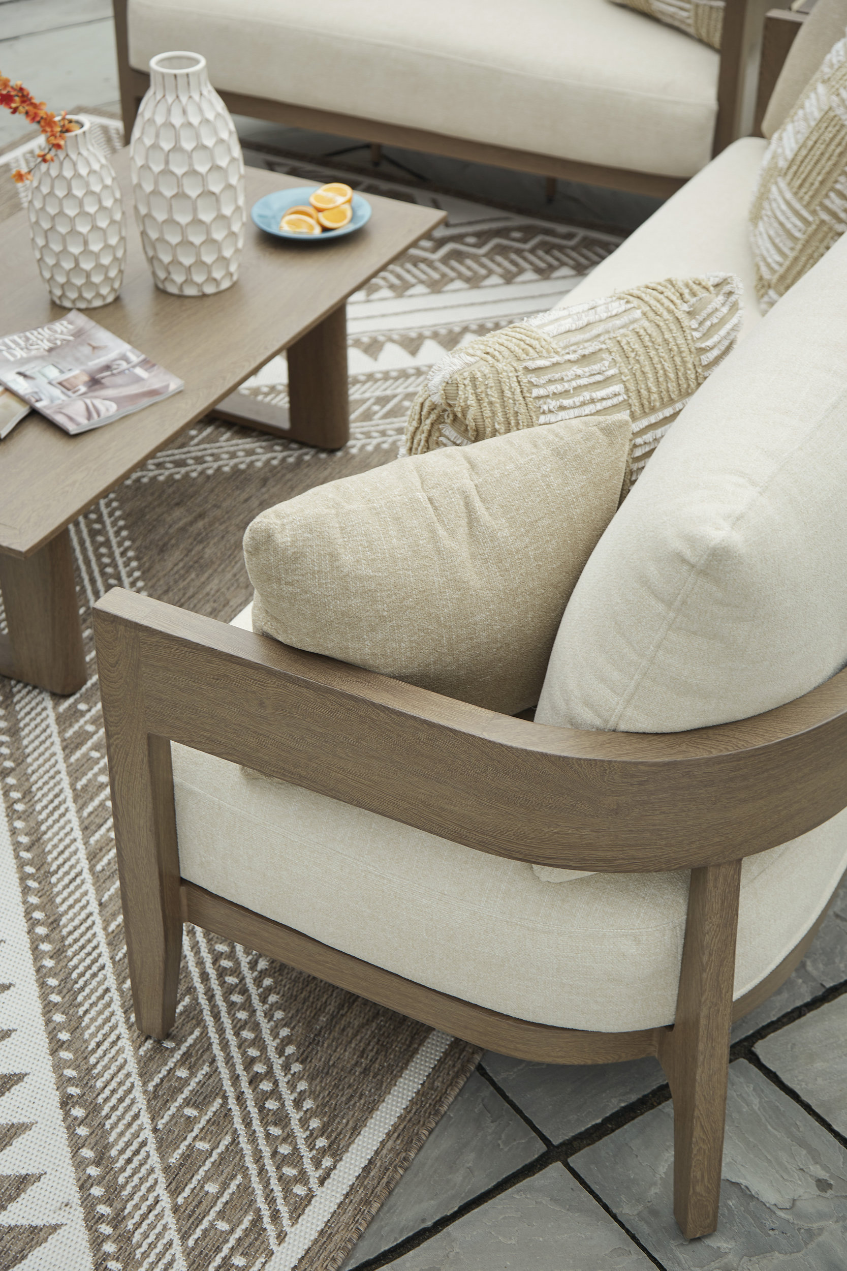 Serene Bay Aluminum/Polyester Sofa with Cushion